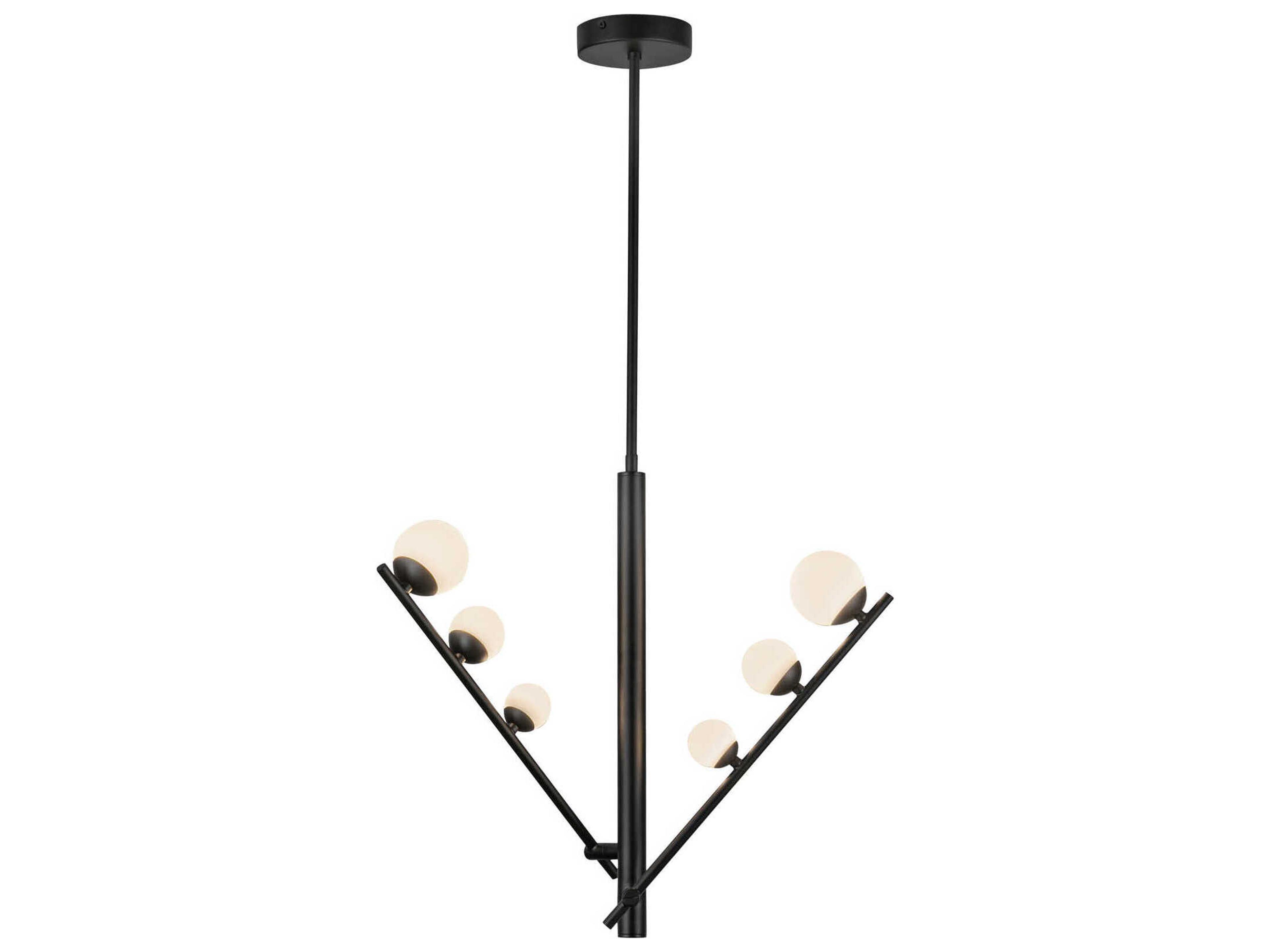 Kuzco Lighting Juniper Black Globe Island Pendant