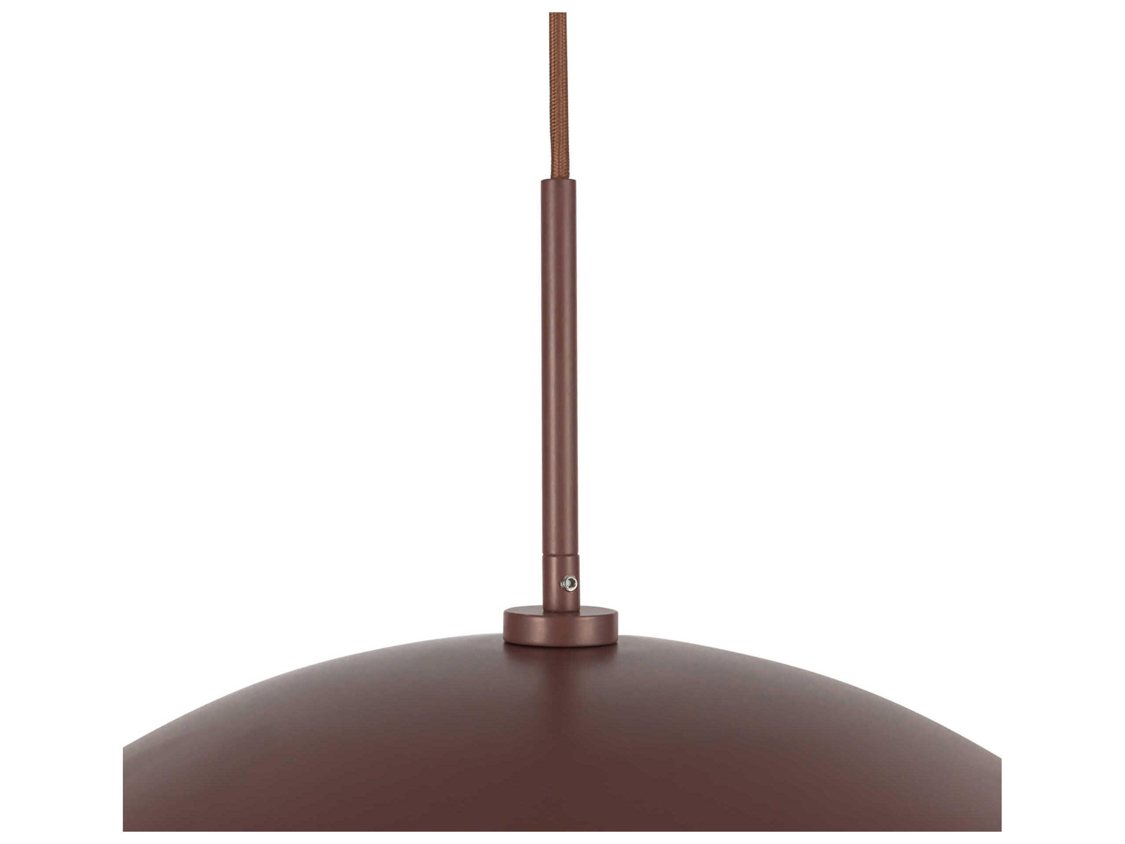 Kuzco Lighting Kirby 1-Light Burgundy Red Bowl Pendant