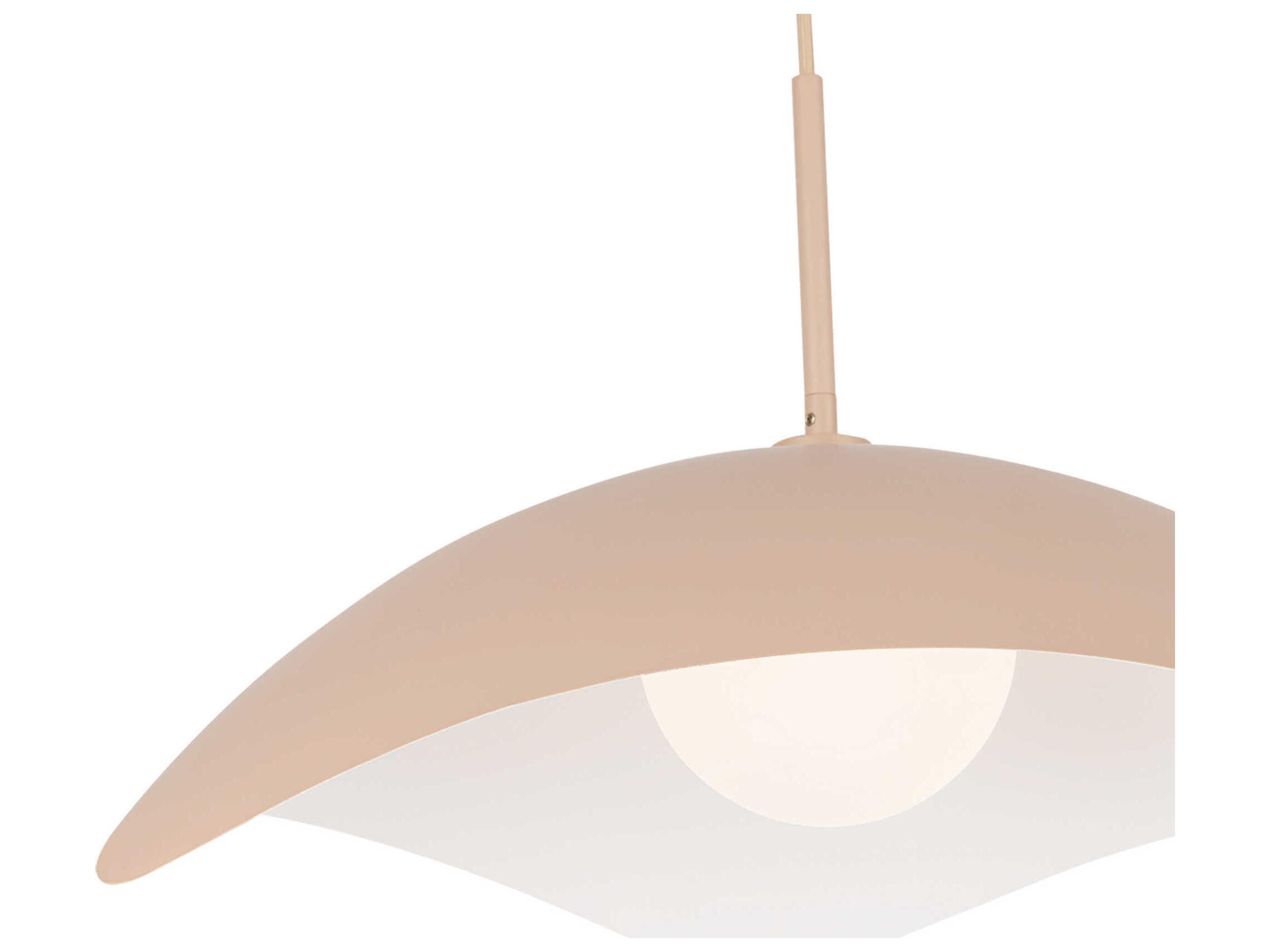 Kuzco Lighting Kirby 1-Light Peach Orange Dome Pendant