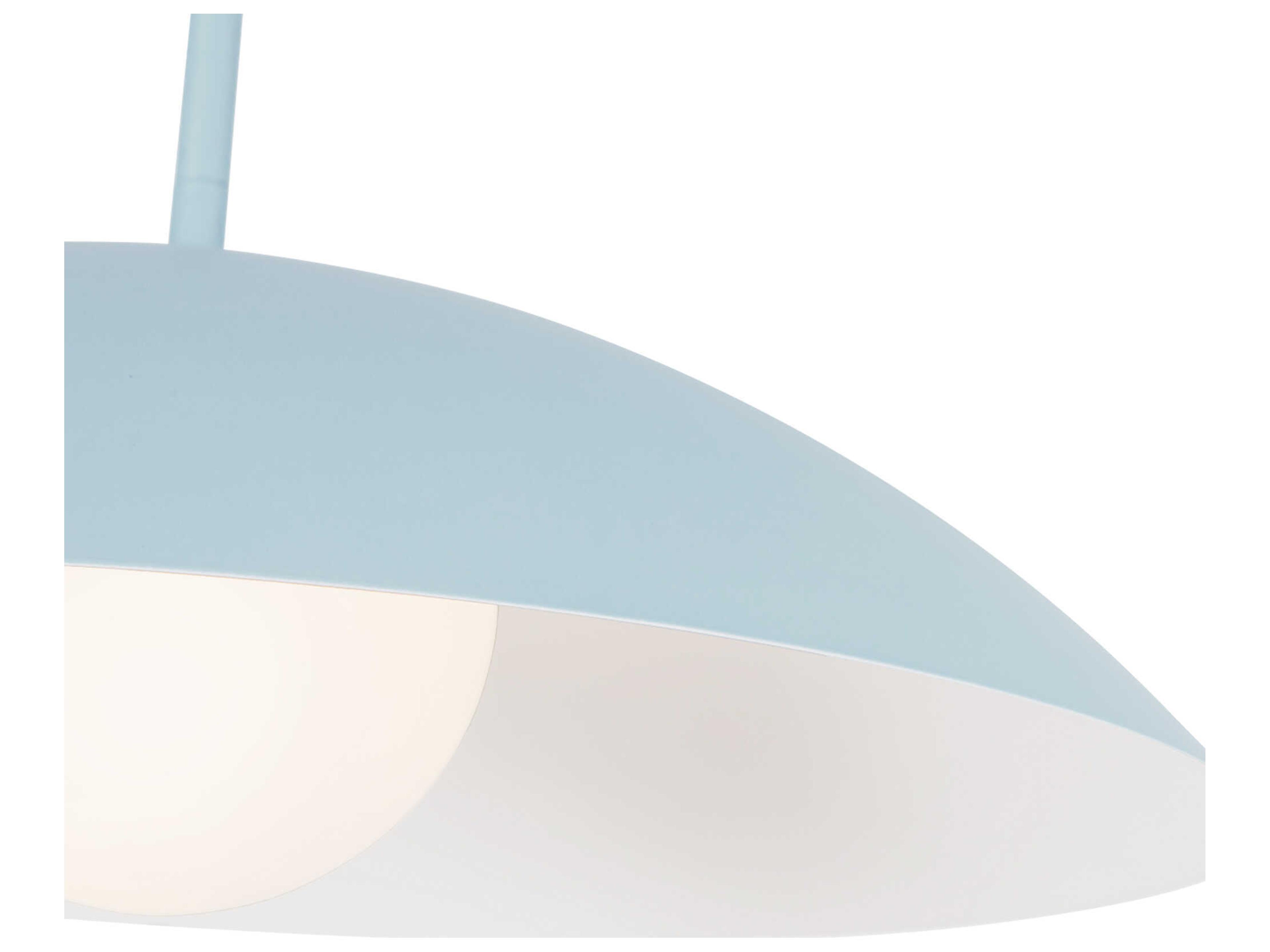 Kuzco Lighting Regent 1-Light Cerulean Blue Dome Pendant