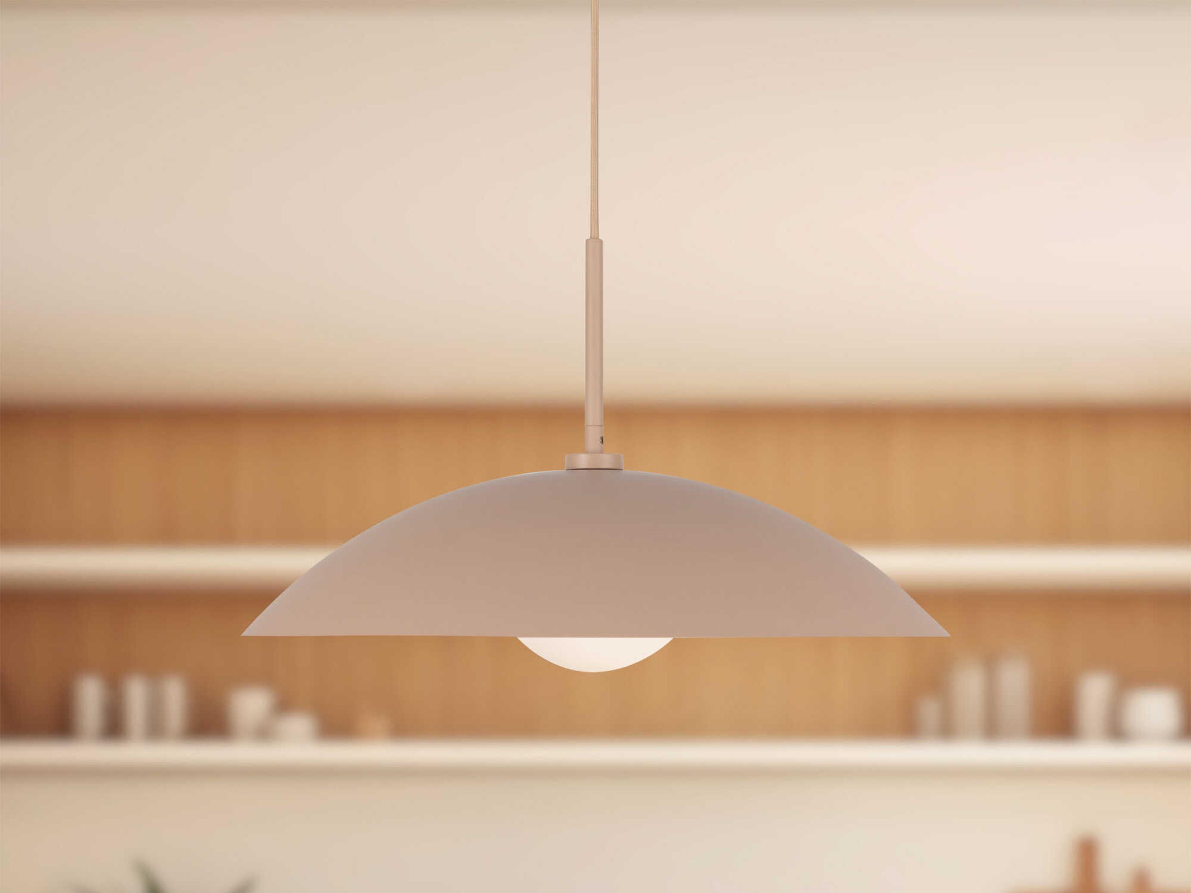 Kuzco Lighting Regent 1-Light Peach Orange Dome Pendant