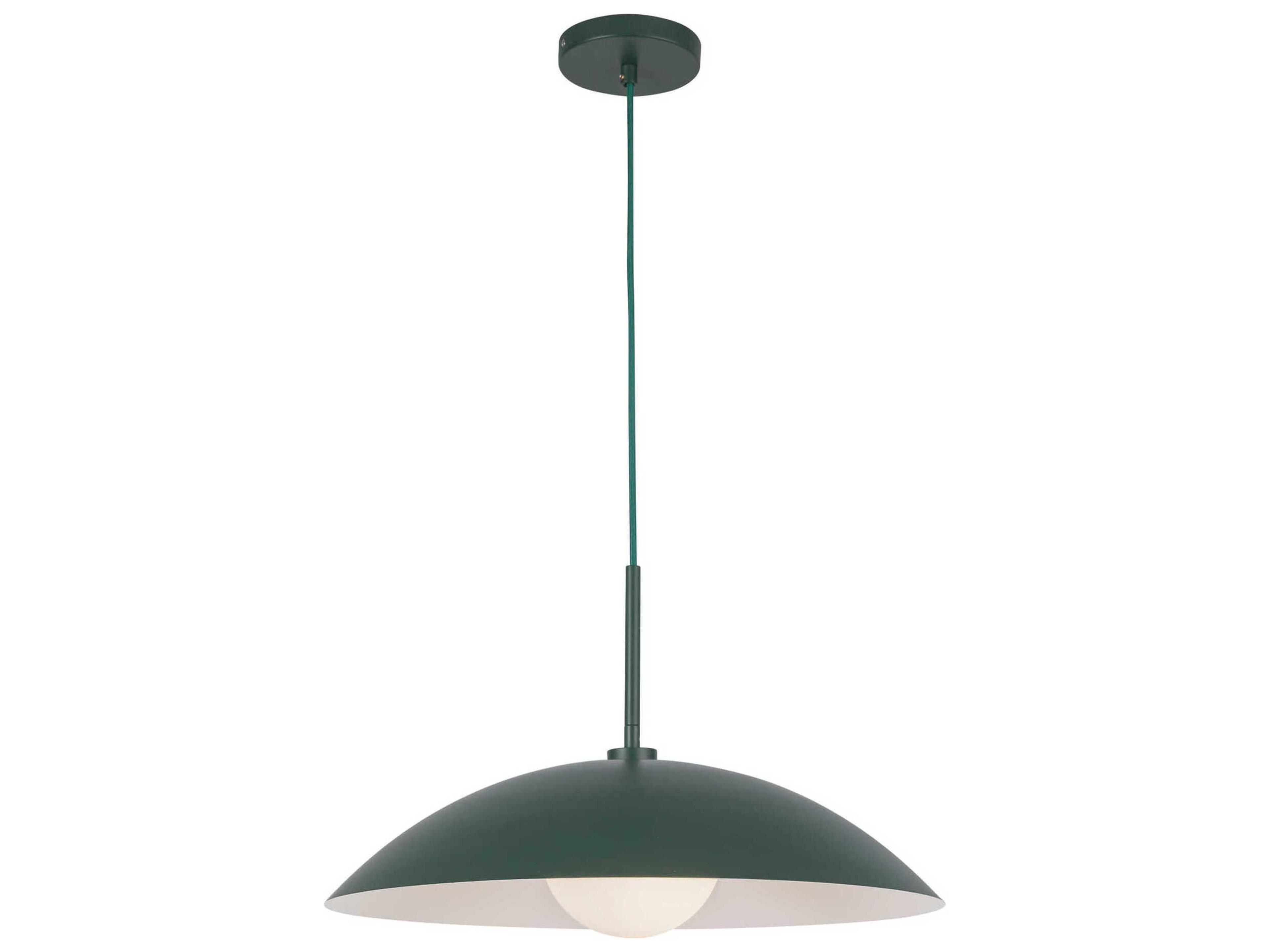 Kuzco Lighting Regent 1-Light Pine Green Dome Pendant