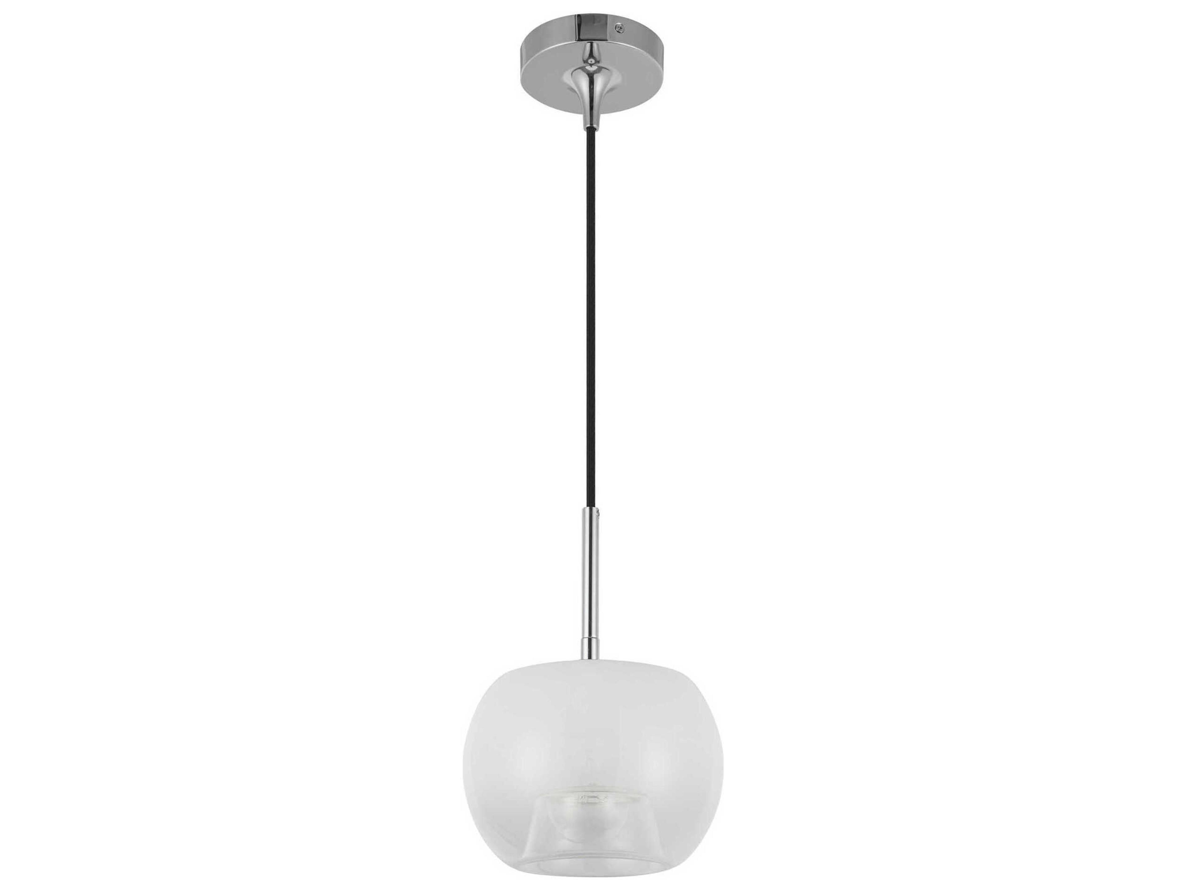 Kuzco Lighting Samar 1-Light Chrome Globe Mini Pendant
