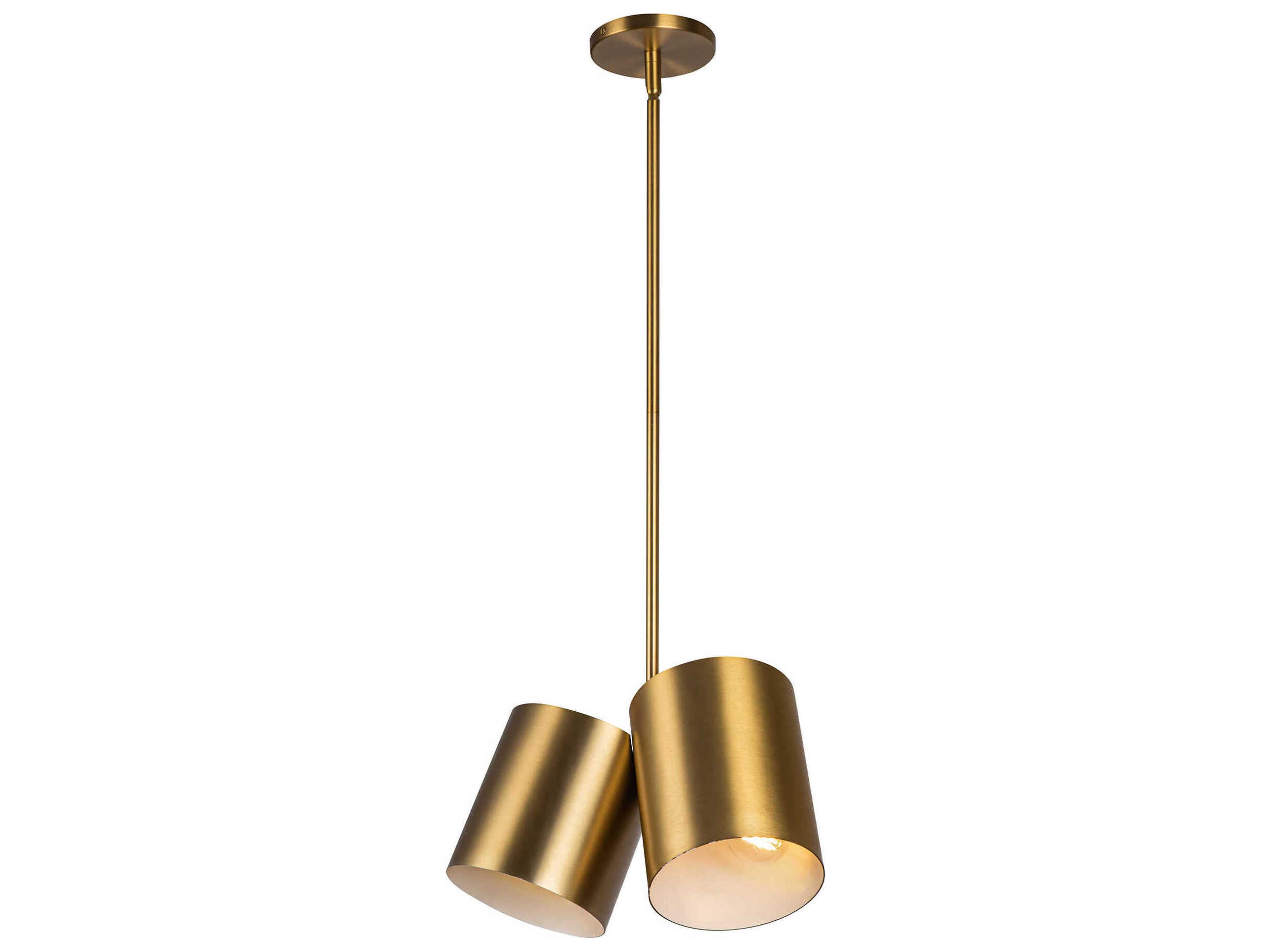 Kuzco Lighting Keiko 2-Light Brushed Gold Pendant