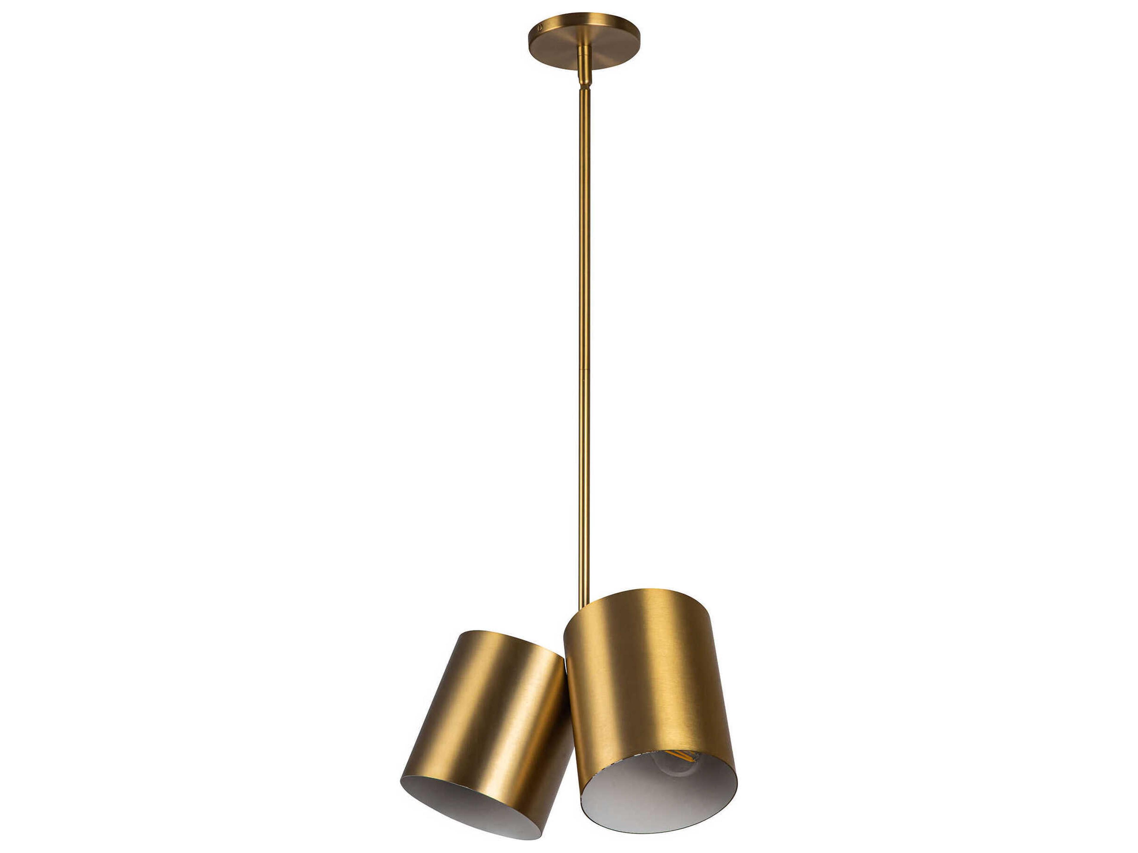 Kuzco Lighting Keiko 2-Light Brushed Gold Pendant