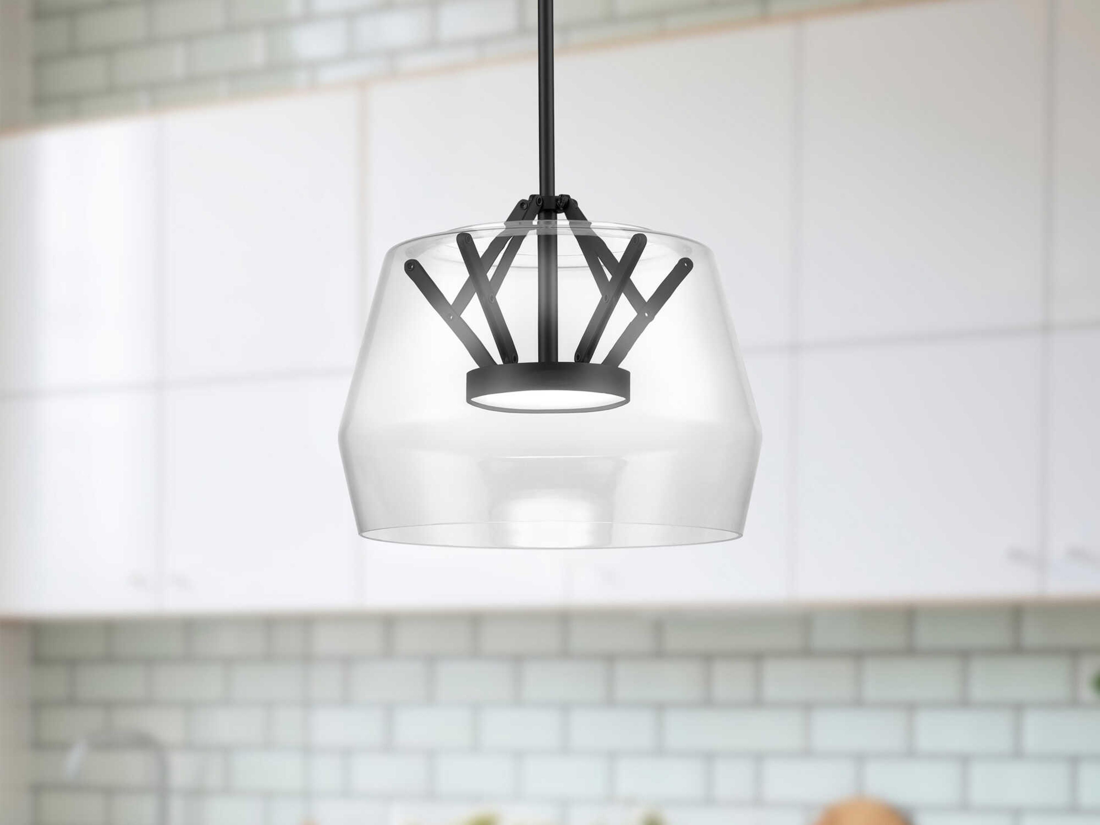 Kuzco Lighting Deco Black Geometric Mini Pendant