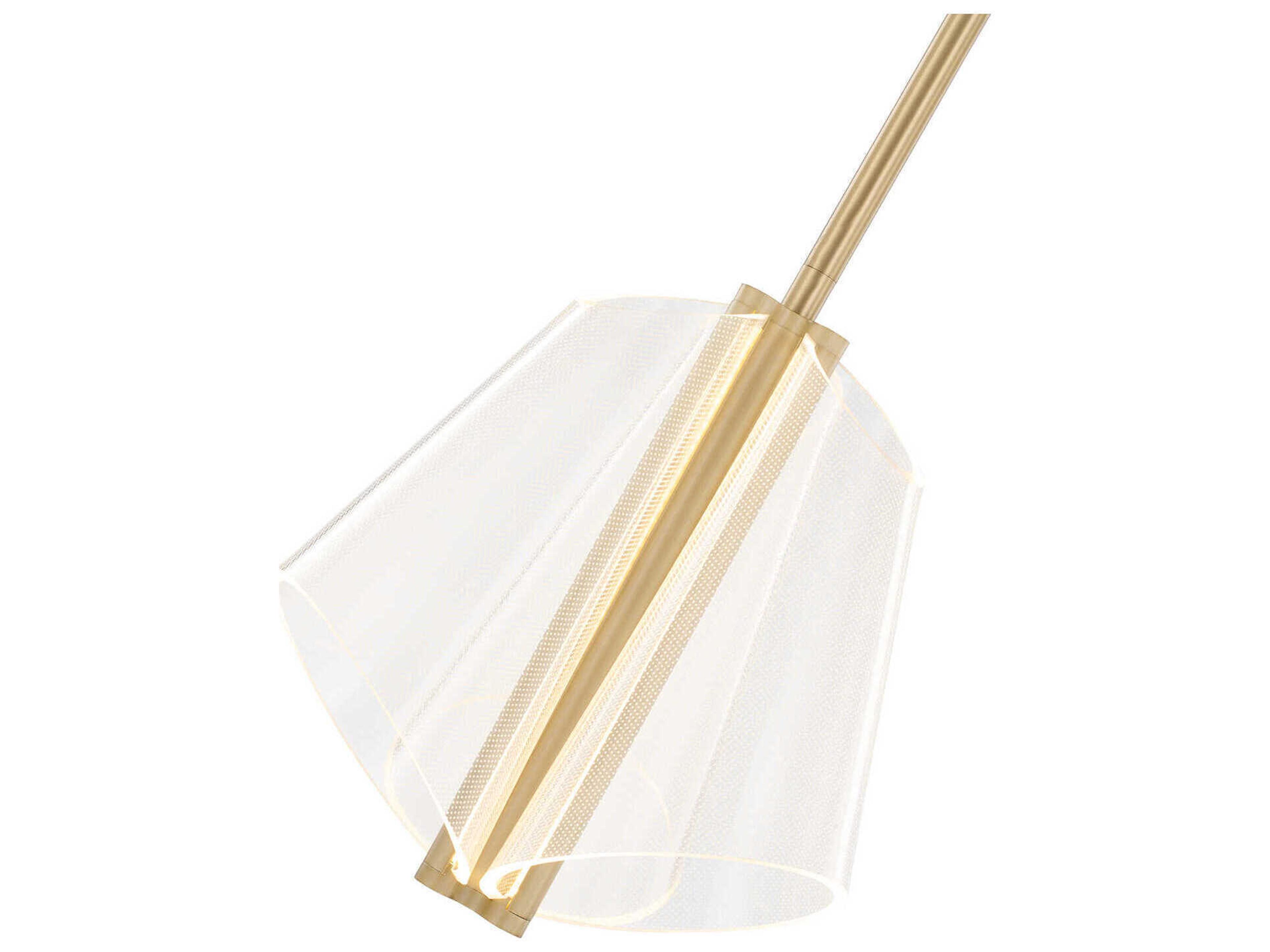 Kuzco Lighting Mulberry Brushed Gold Geometric Mini Pendant