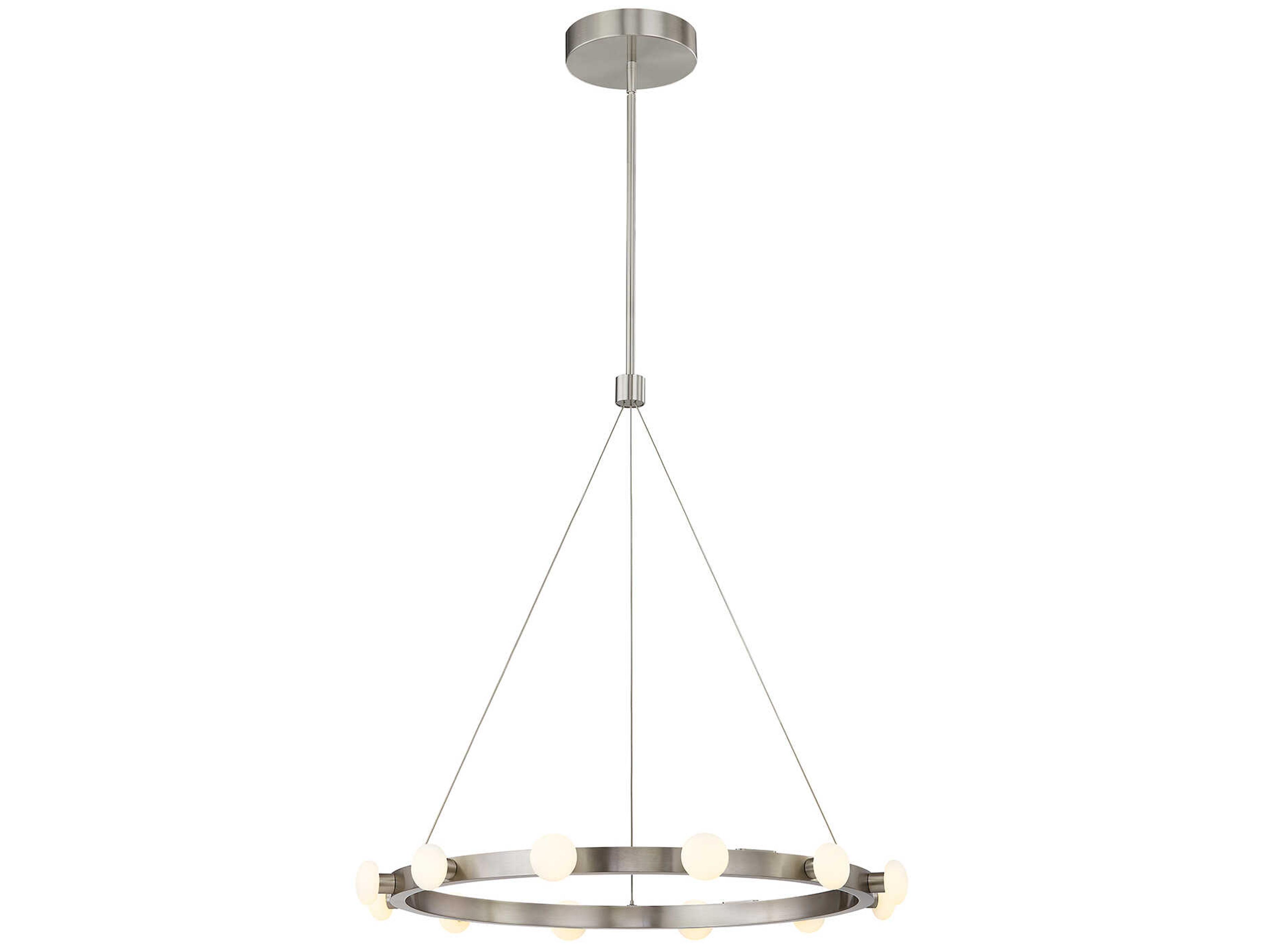 Kuzco Lighting Rezz Brushed Nickel Round Pendant