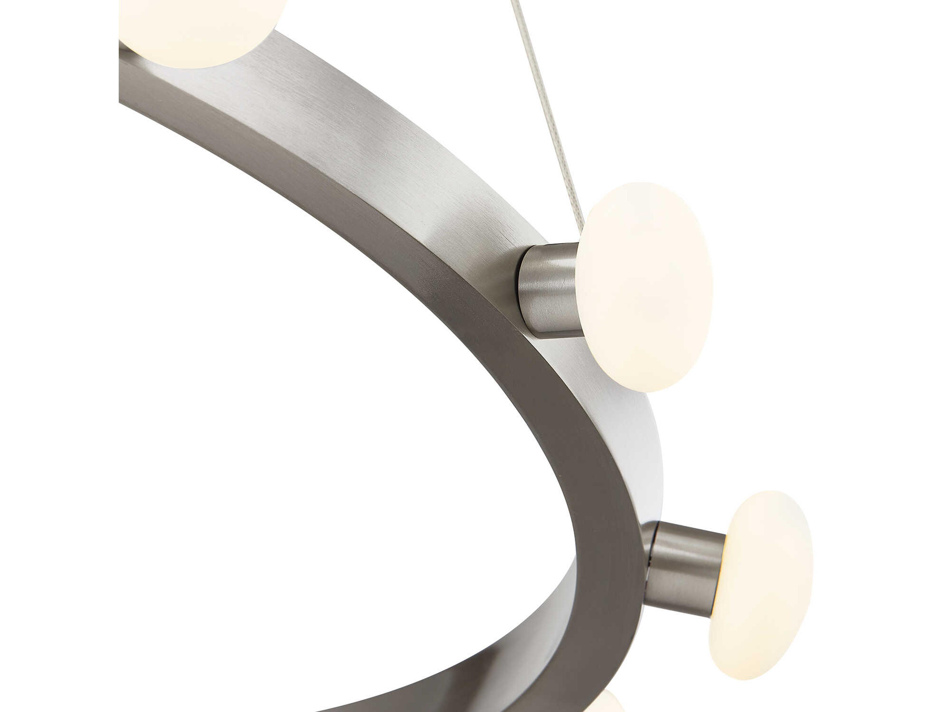 Kuzco Lighting Rezz Brushed Nickel Round Pendant