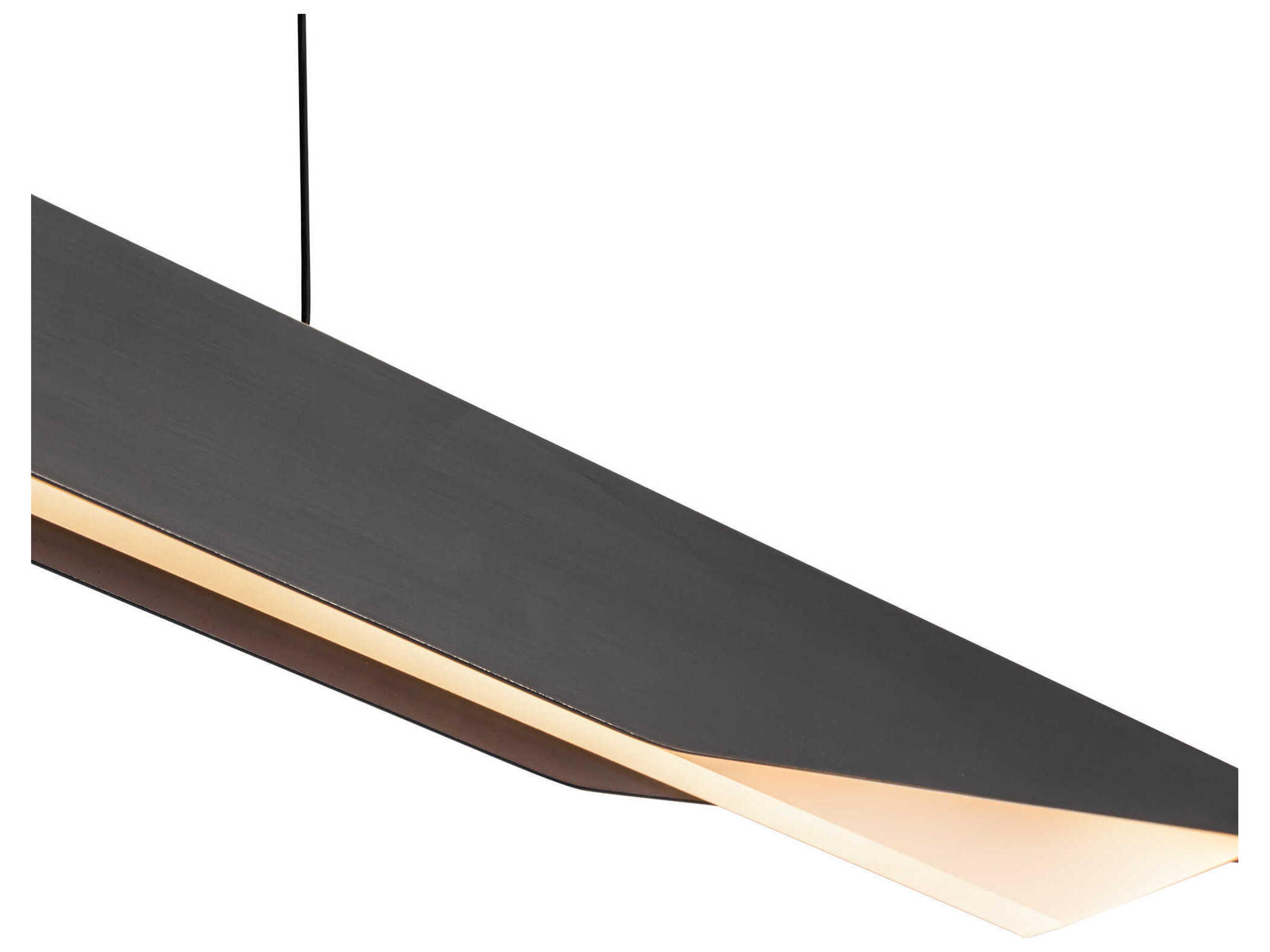 Kuzco Lighting Tachi Urban Bronze Black Geometric Linear Pendant