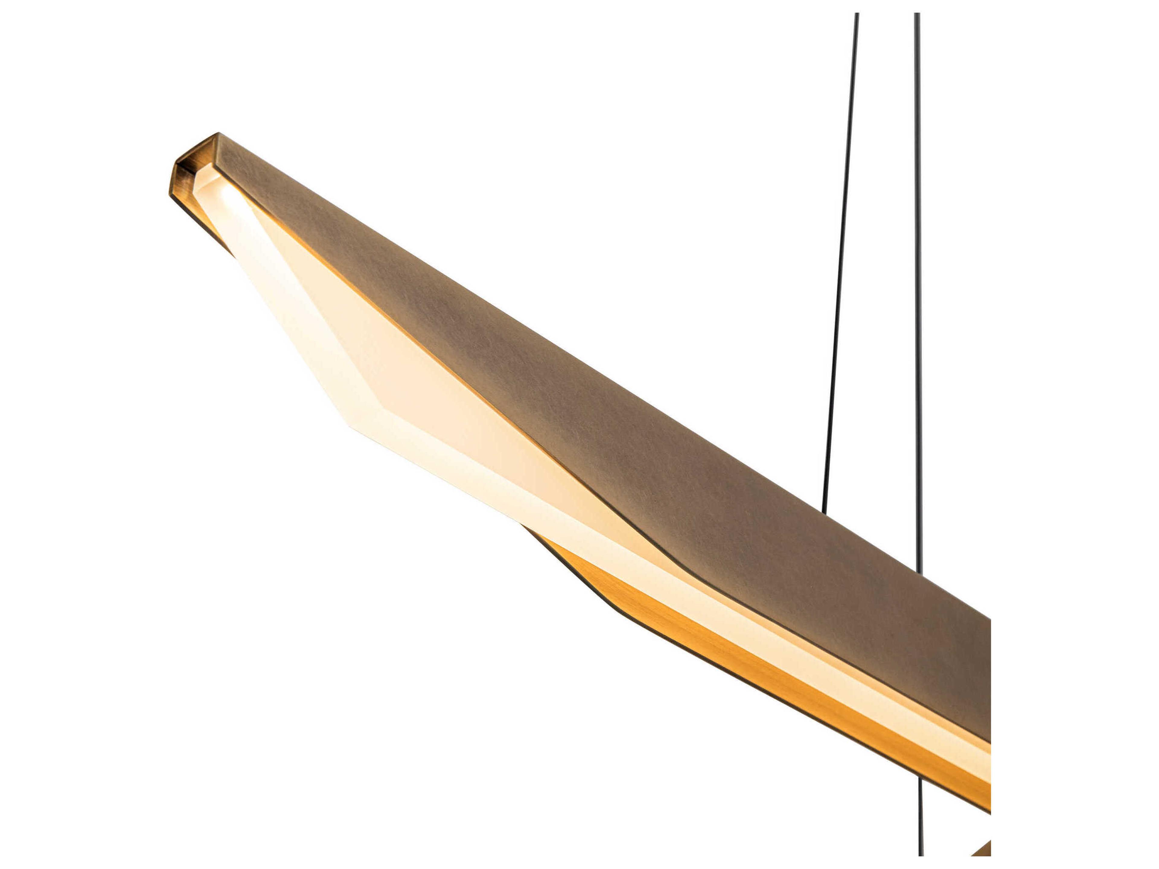 Kuzco Lighting Tachi Vintage Brass Geometric Linear Pendant