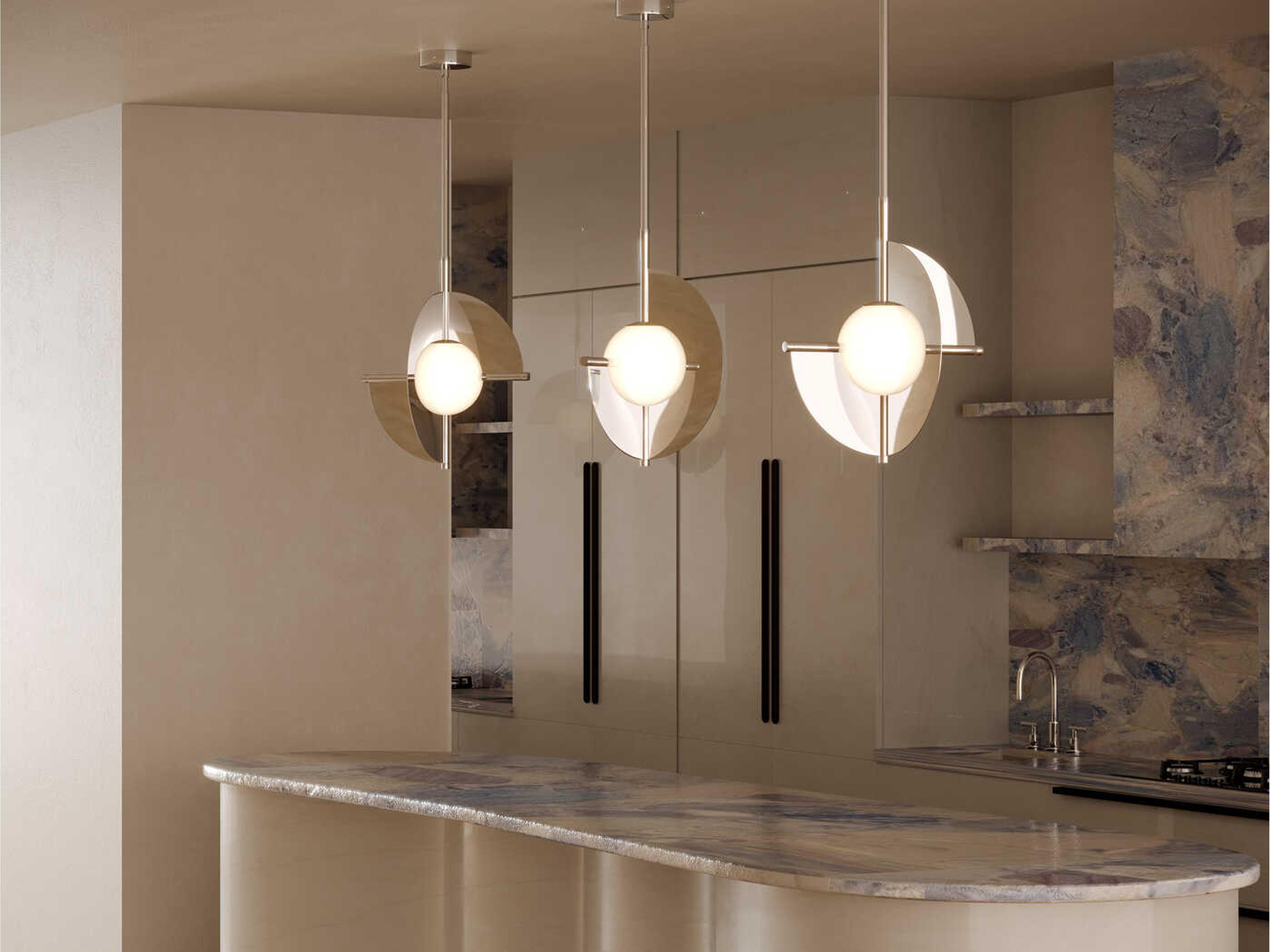 Kuzco Lighting Scorpio Polished Nickel Geometric Pendant