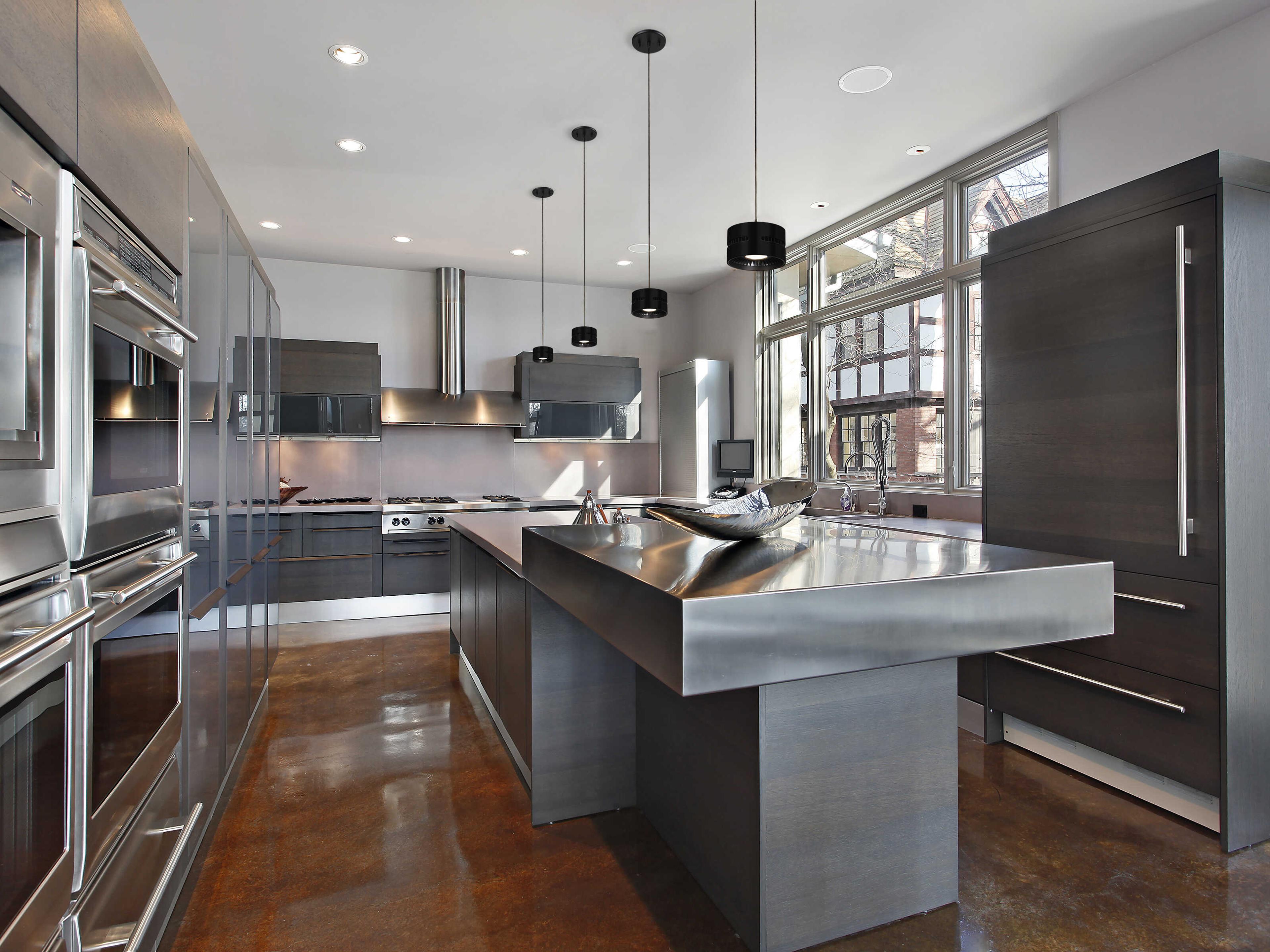 Kuzco Lighting Oxford Black Round Mini Pendant