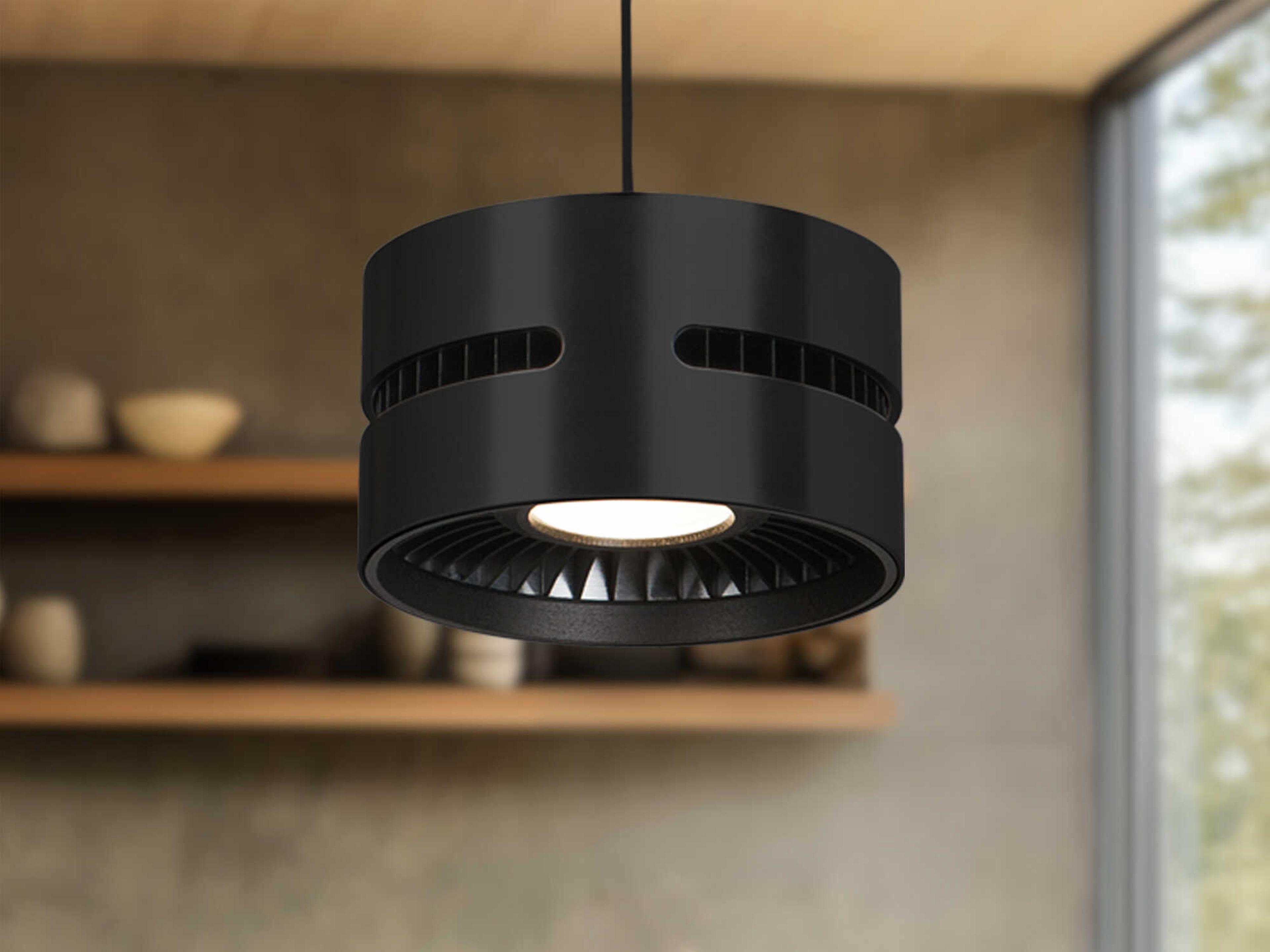 Kuzco Lighting Oxford Black Round Mini Pendant