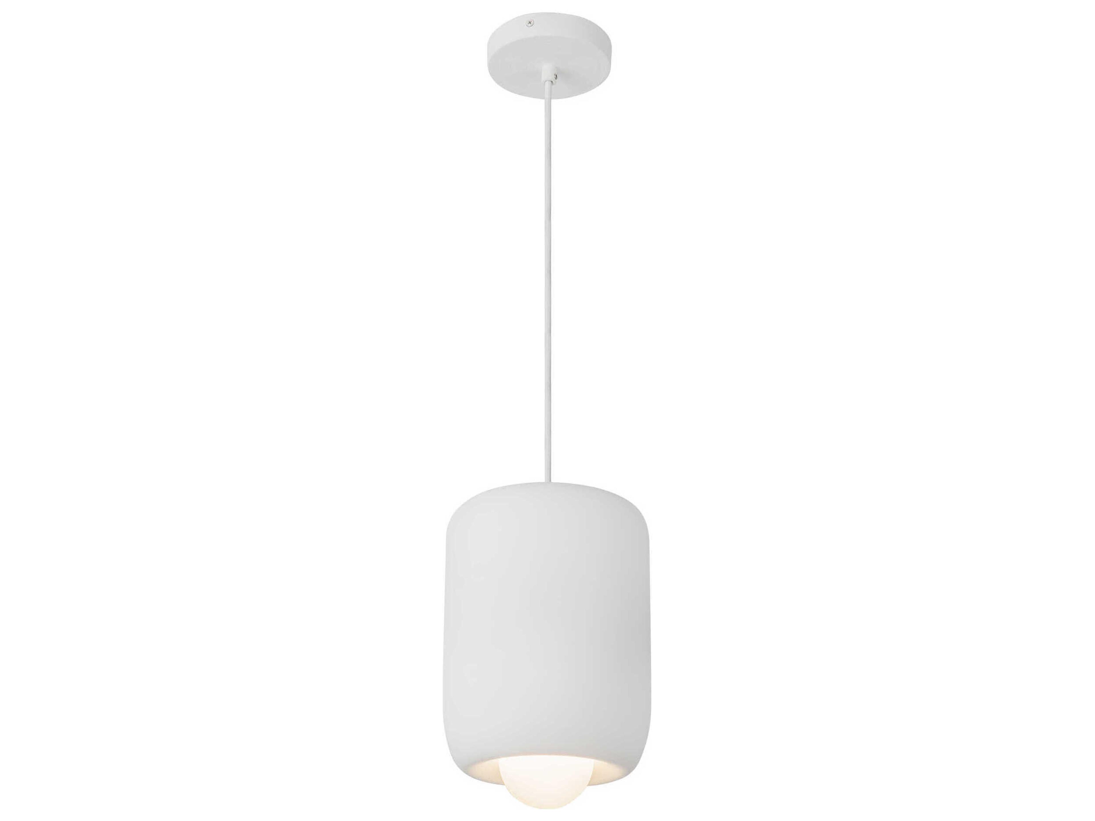 Kuzco Lighting Hayden Antique White Cylinder Mini Pendant