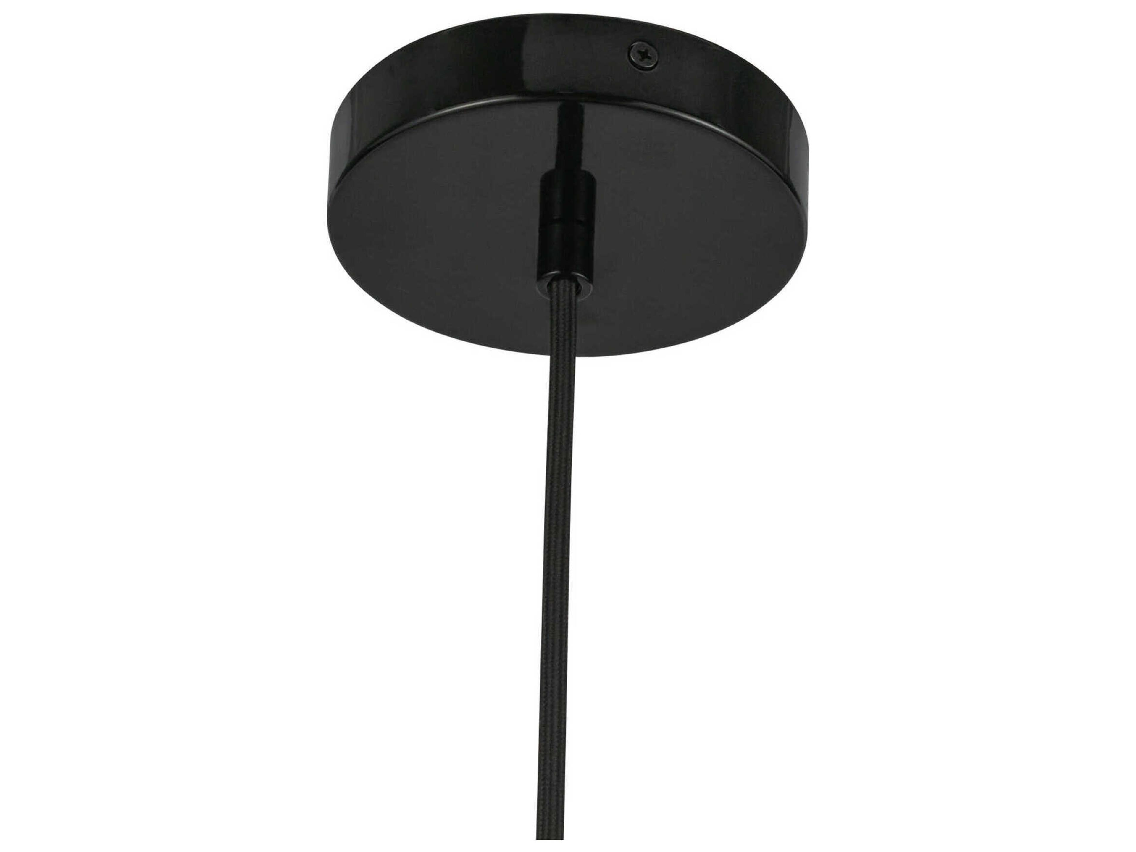 Kuzco Lighting Hayden Glossy Black Cylinder Mini Pendant