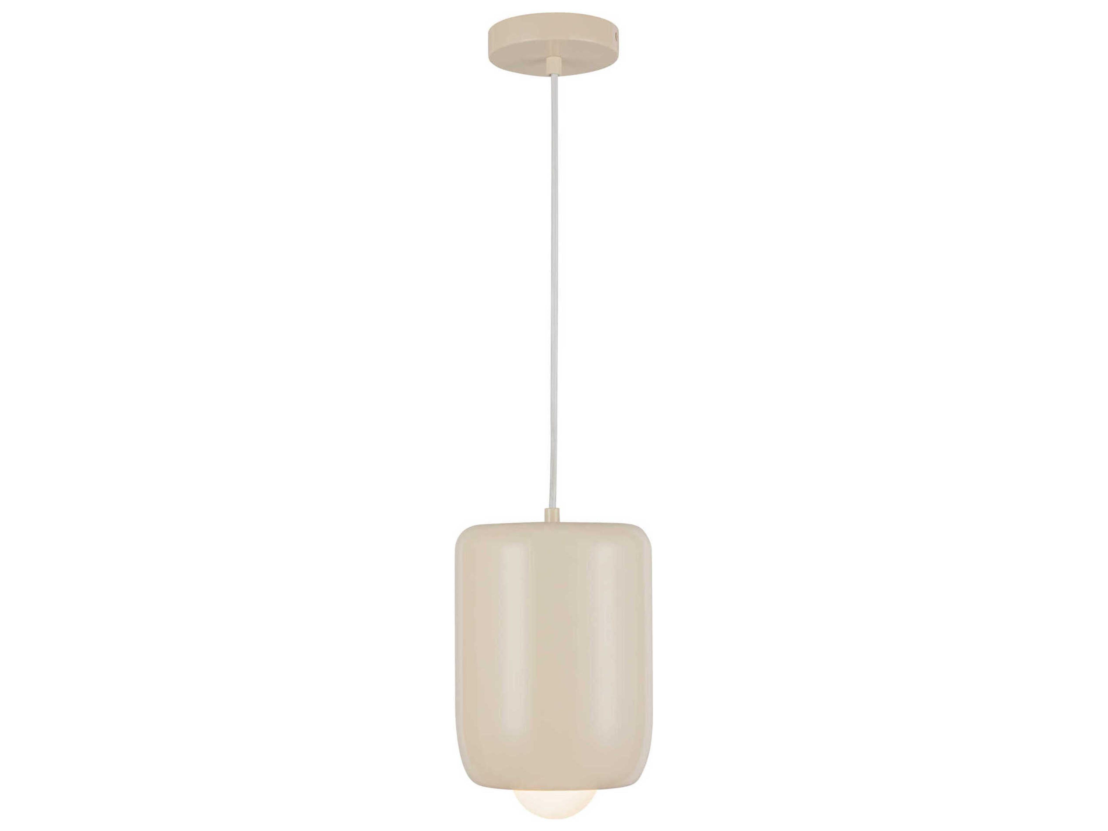 Kuzco Lighting Hayden Pearl White Cylinder Mini Pendant
