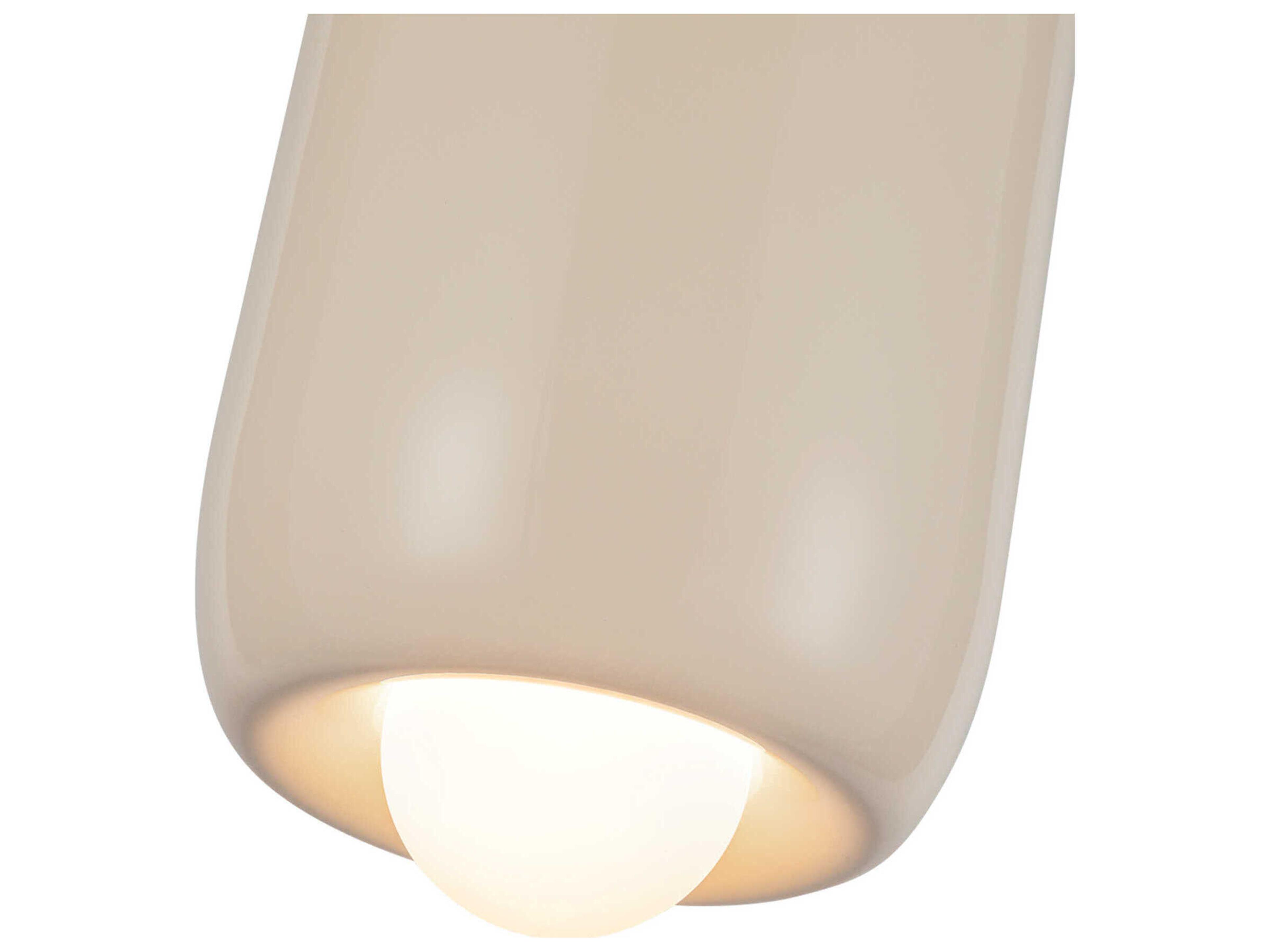 Kuzco Lighting Hayden Pearl White Cylinder Mini Pendant