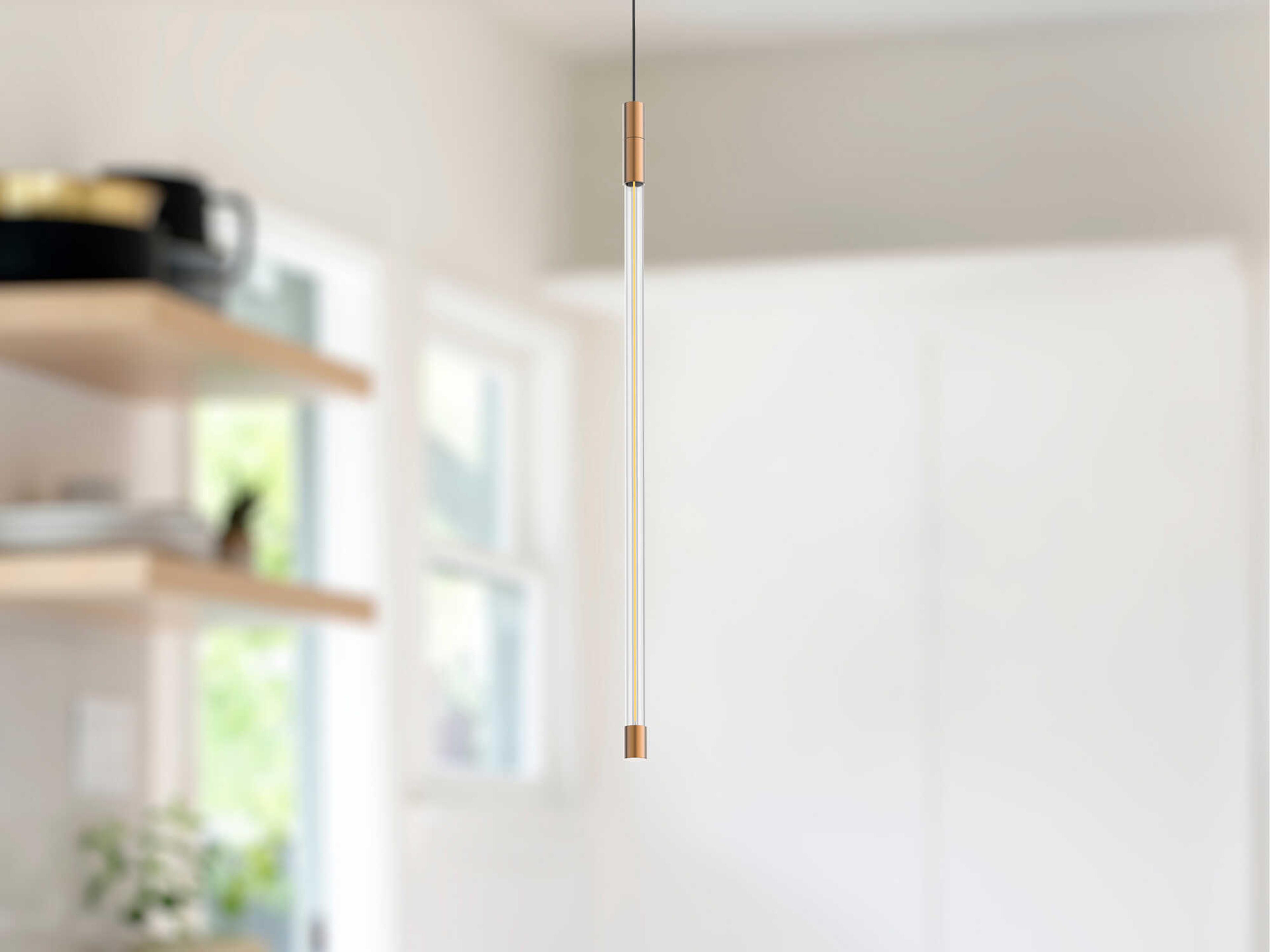 Kuzco Lighting Motif Brushed Gold Linear Mini Pendant