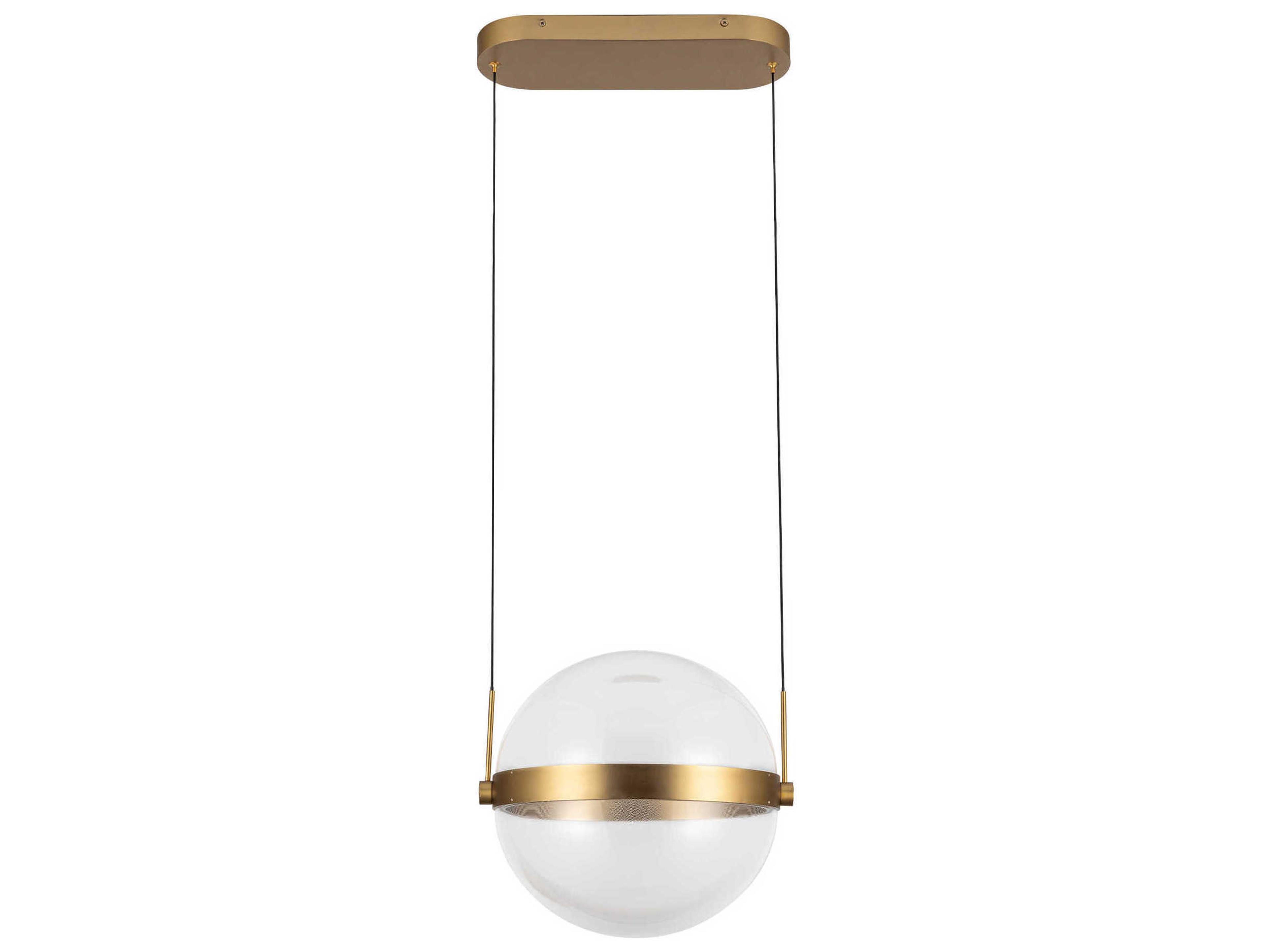 Kuzco Lighting Pisces Brushed Gold Globe Mini Pendant