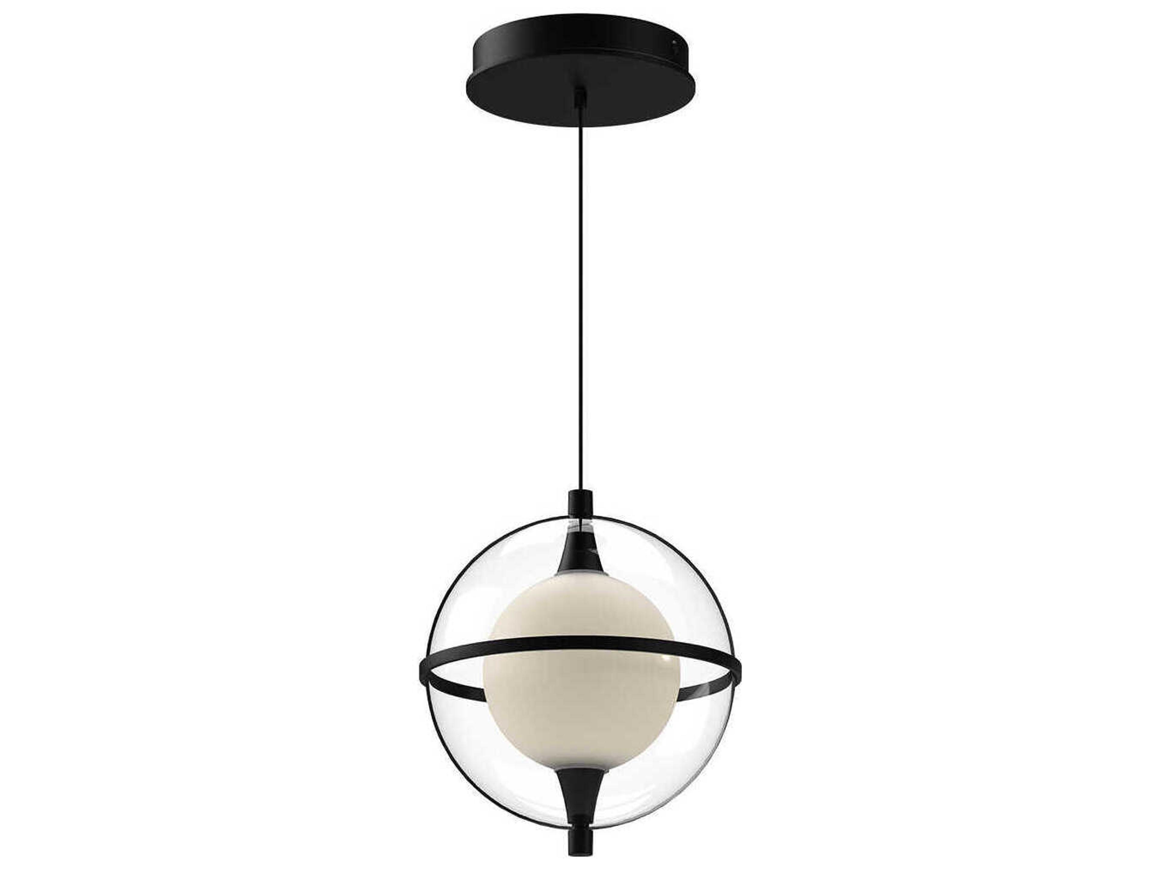 Kuzco Lighting Aries Black Geometric Globe Mini Pendant