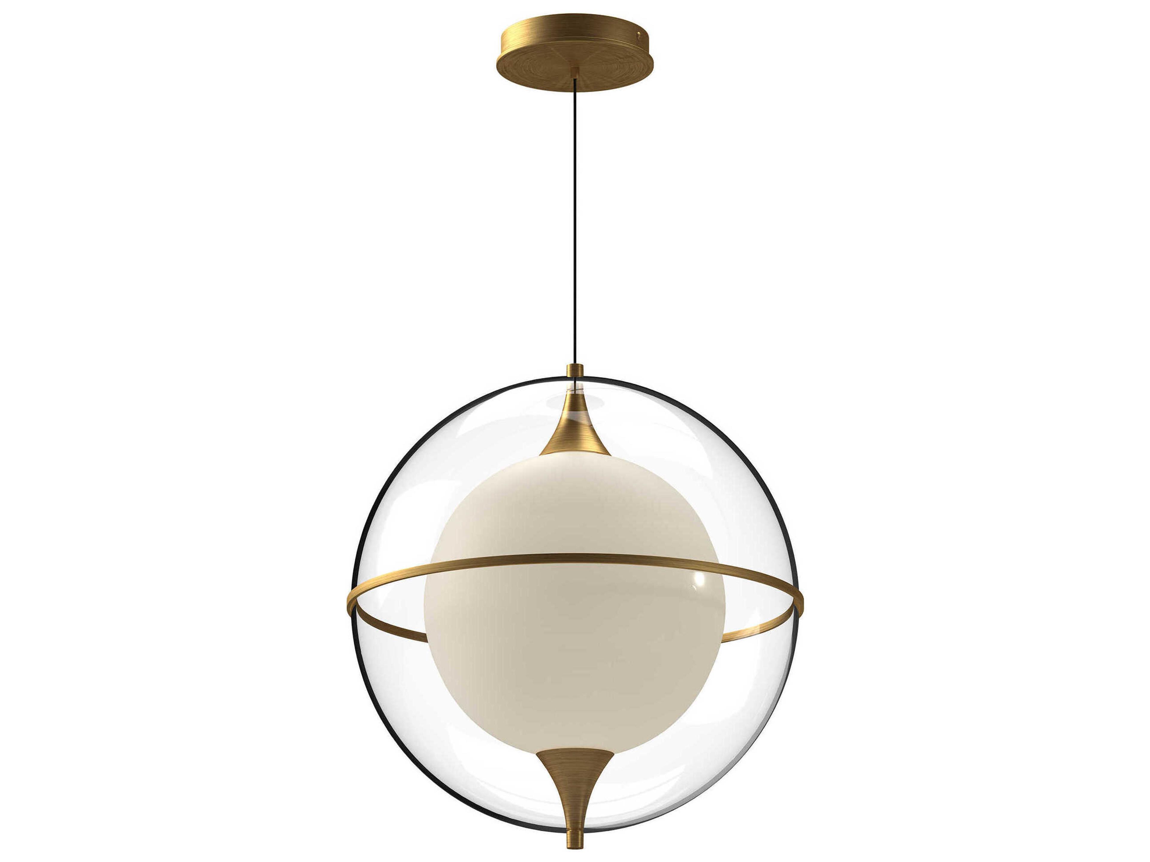 Kuzco Lighting Aries Brushed Gold Geometric Globe Pendant