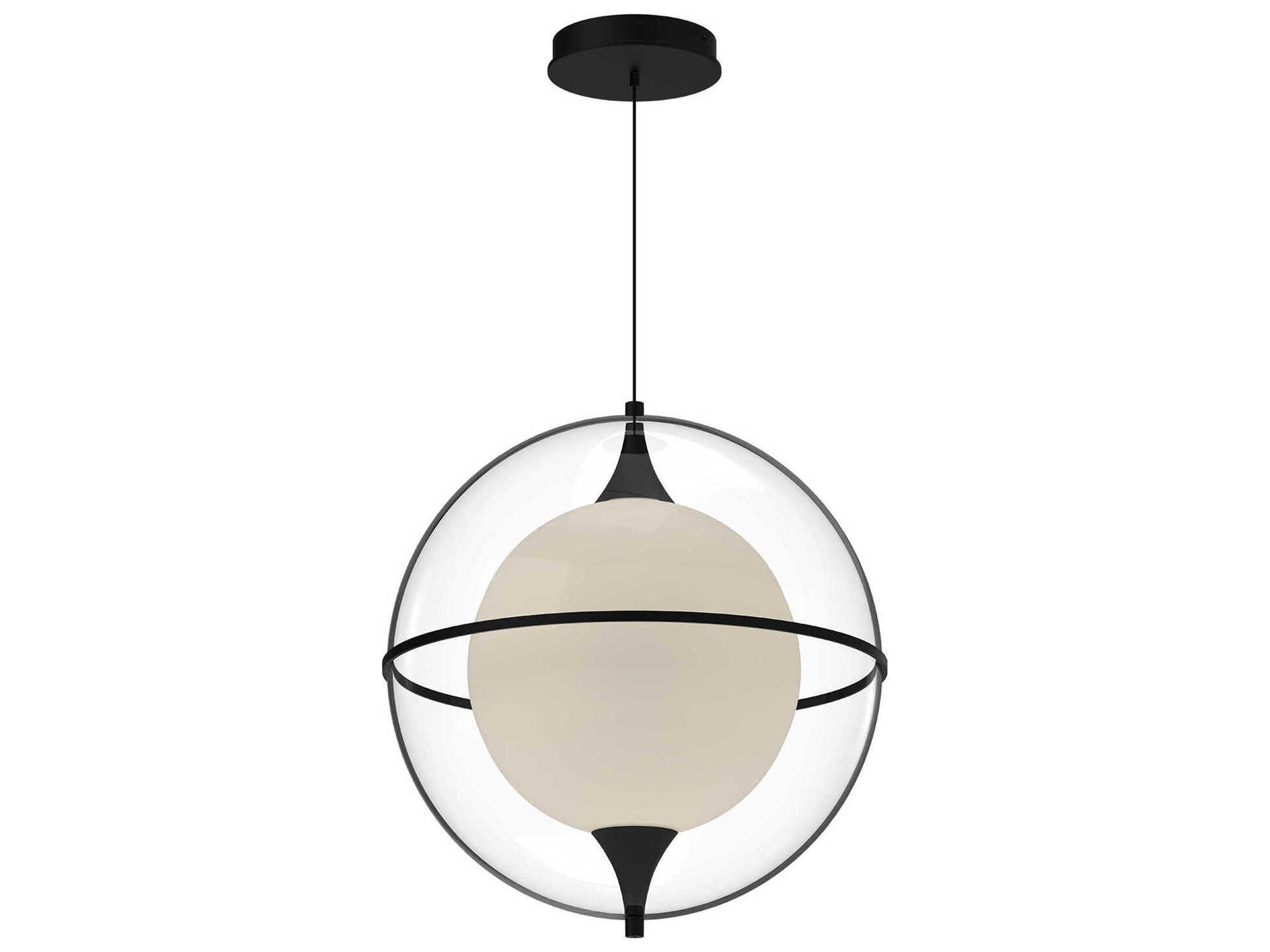 Kuzco Lighting Aries Black Geometric Globe Pendant
