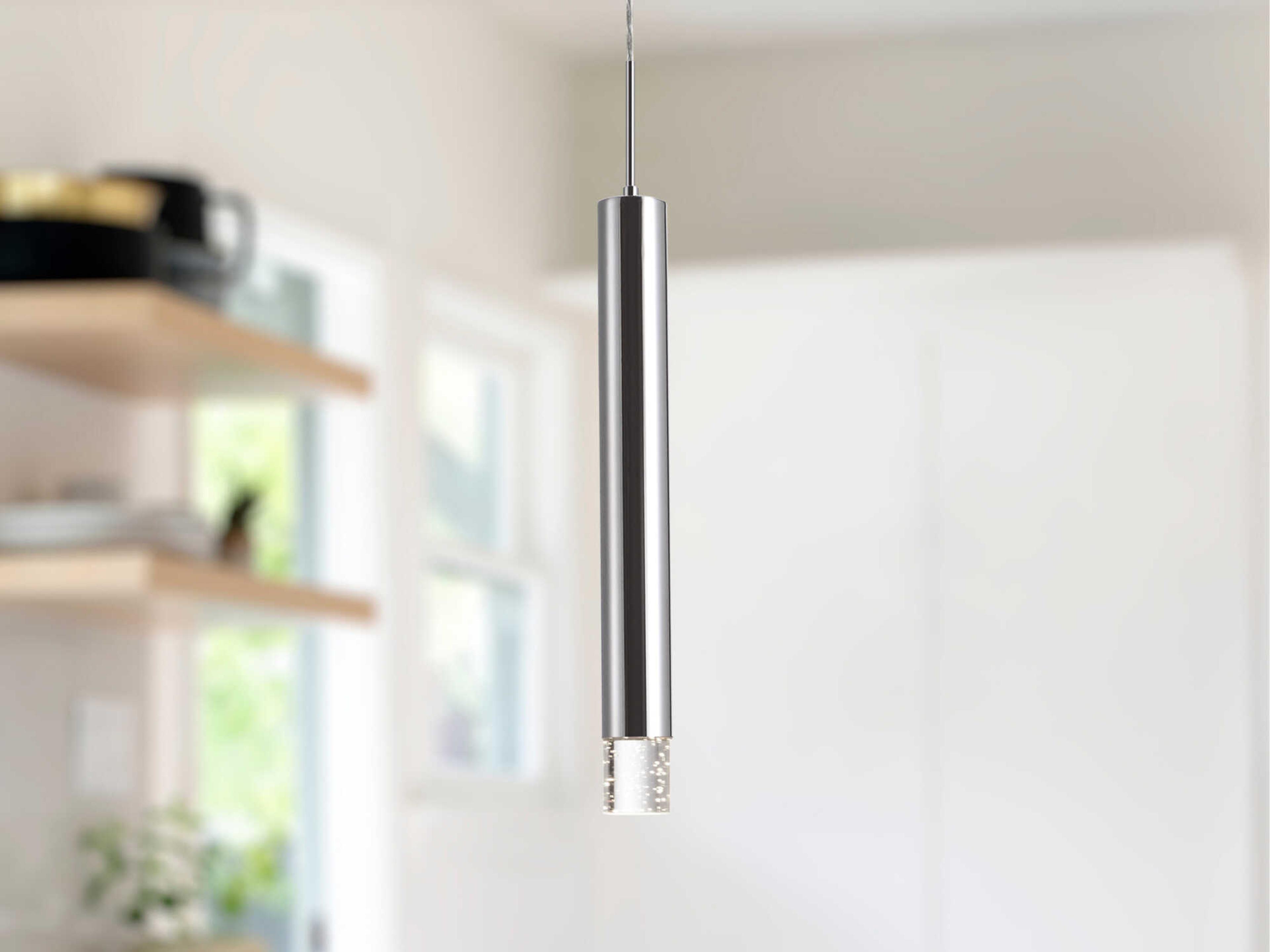 Kuzco Lighting Pendula Chrome Cylinder Mini Pendant