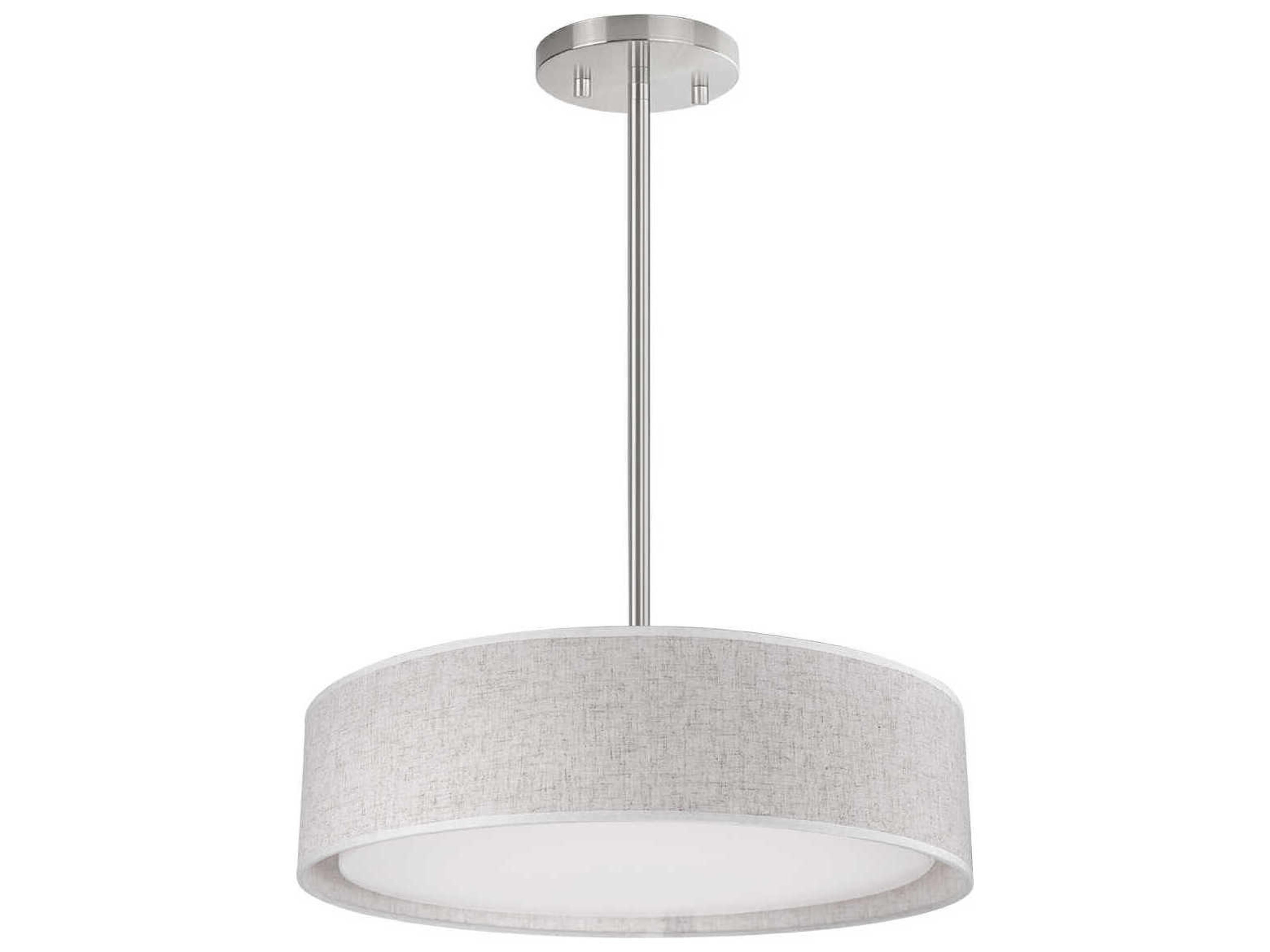 Dalton Beige Brown Drum Pendant