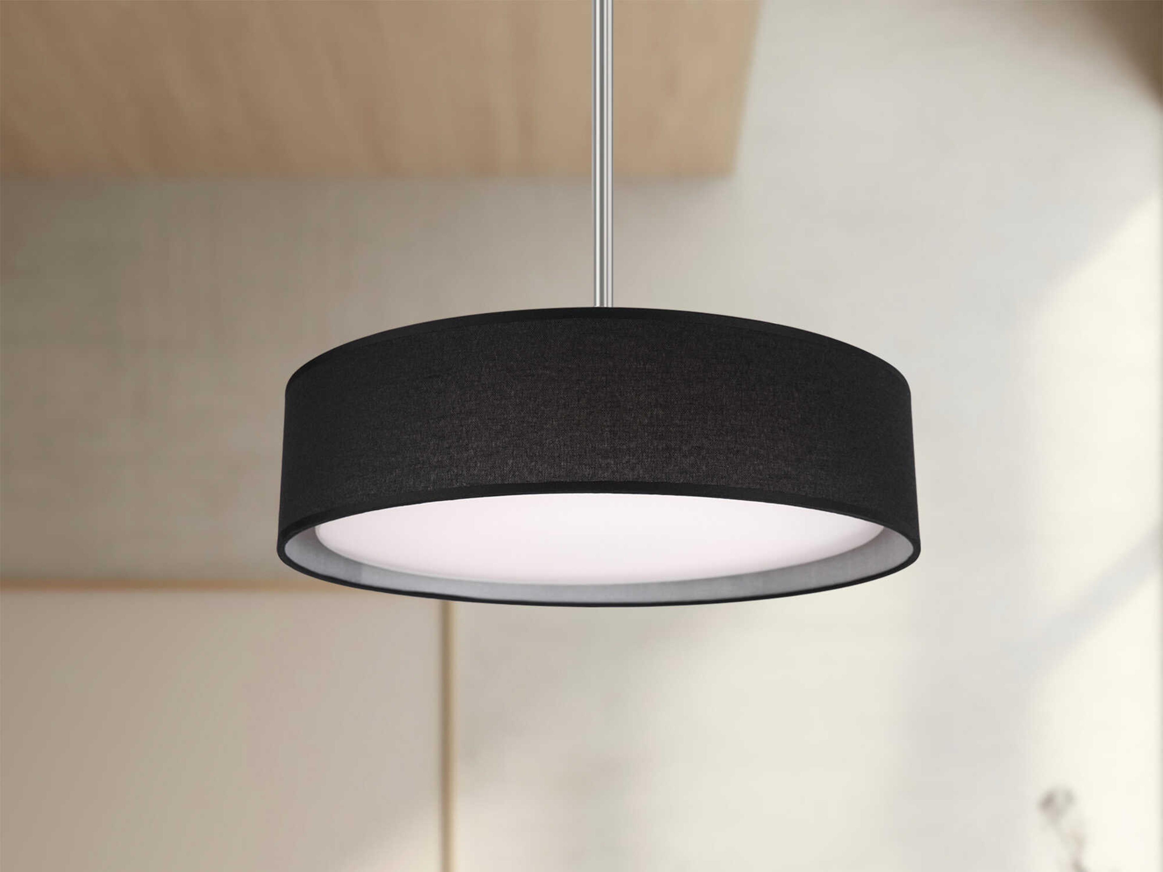Kuzco Lighting Dalton Black Drum Pendant