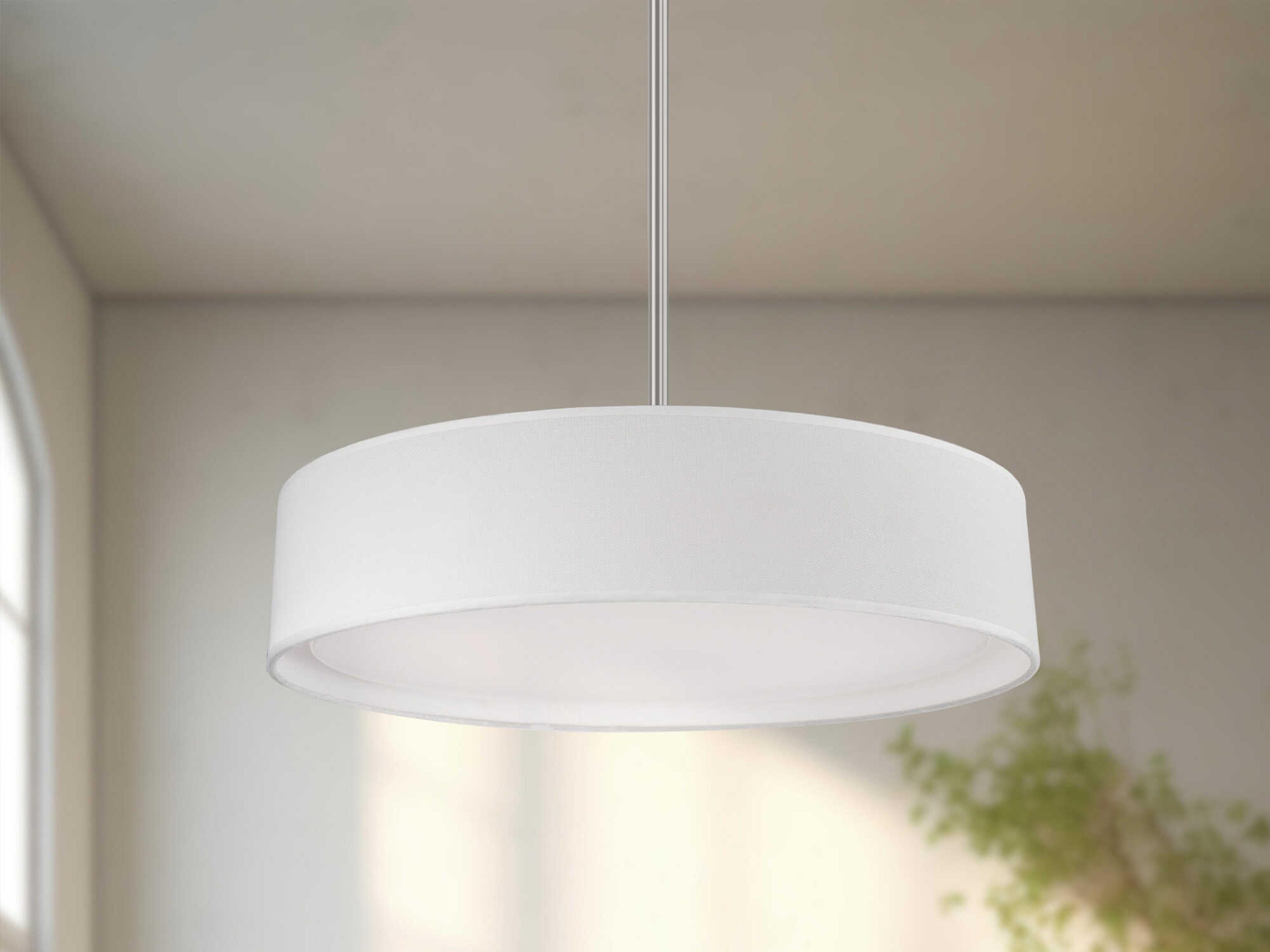 Kuzco Lighting Dalton White Drum Pendant