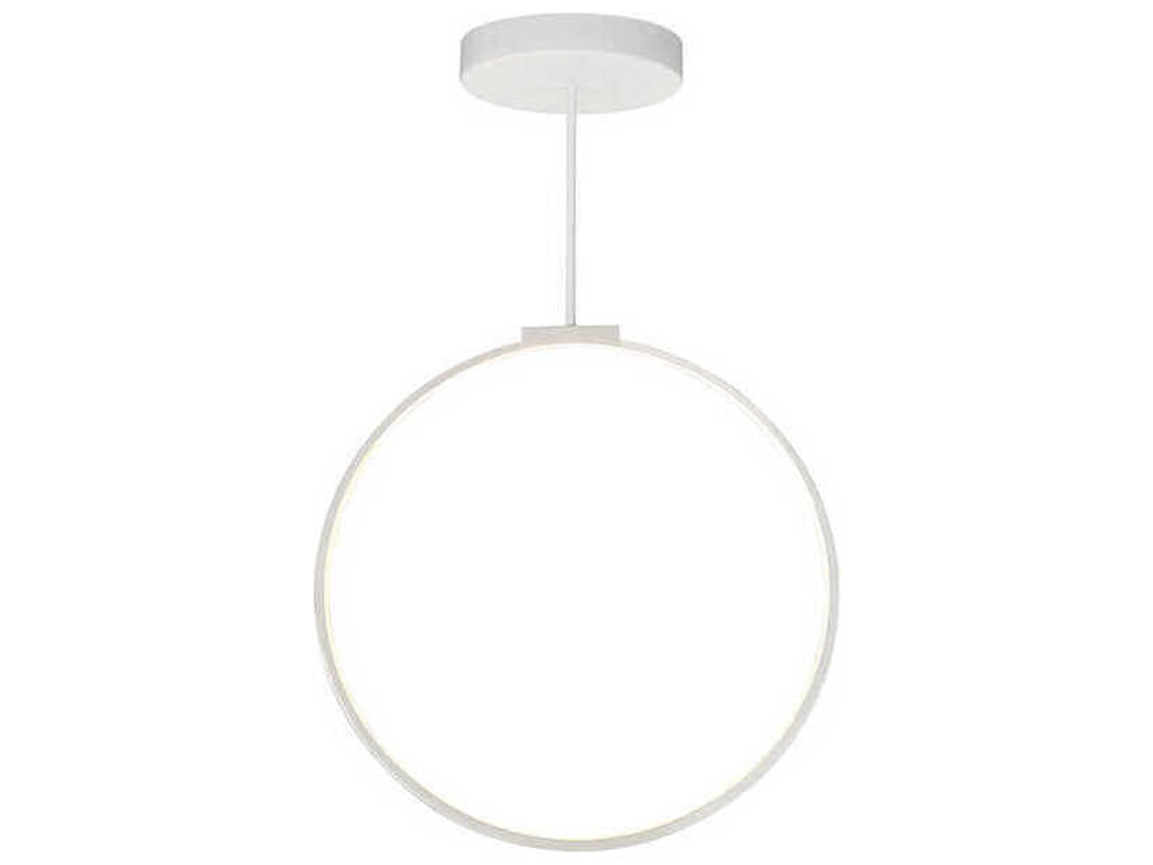 Cirque White Round Island Pendant