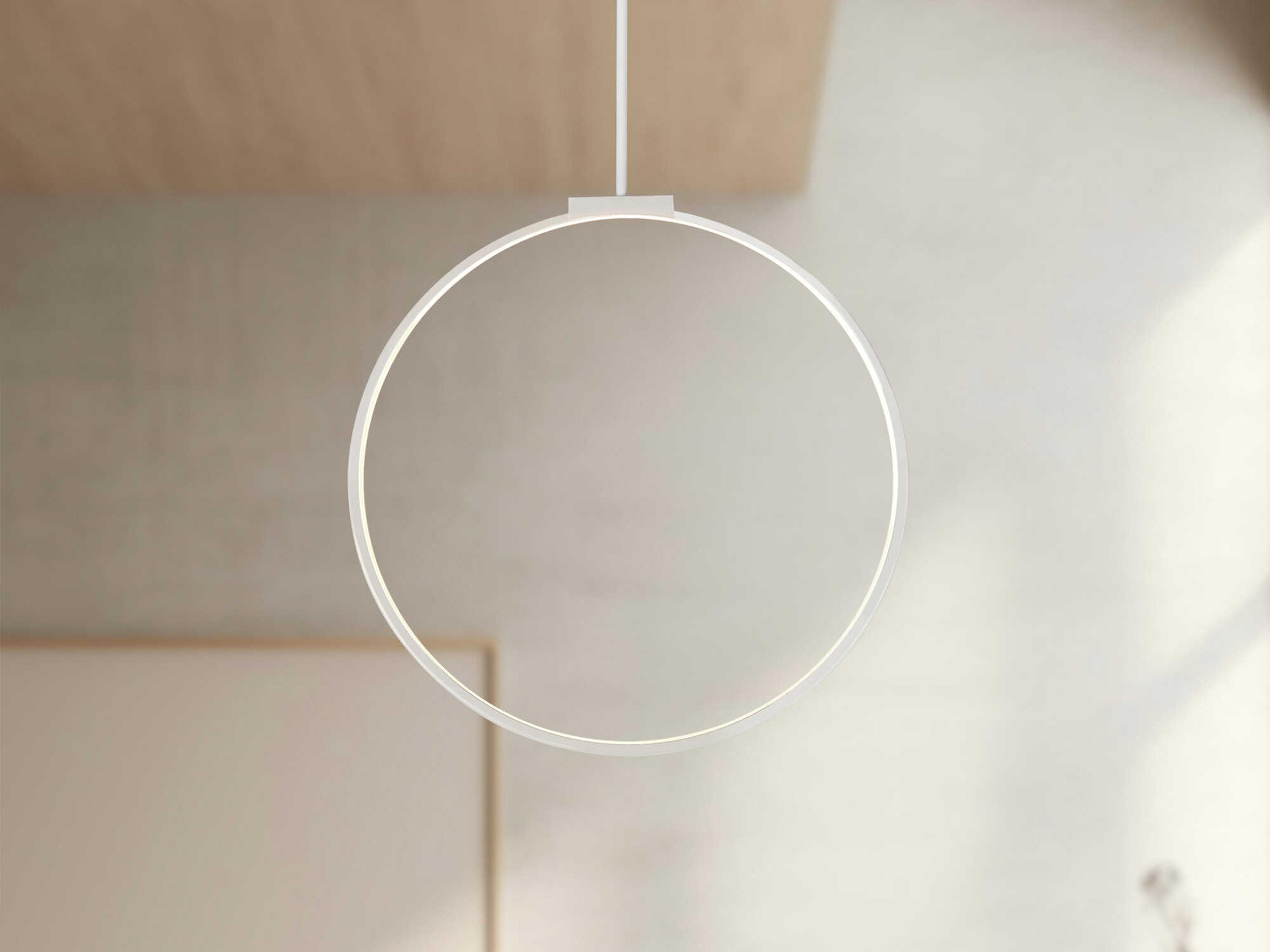 Kuzco Lighting Cirque White Round Island Pendant