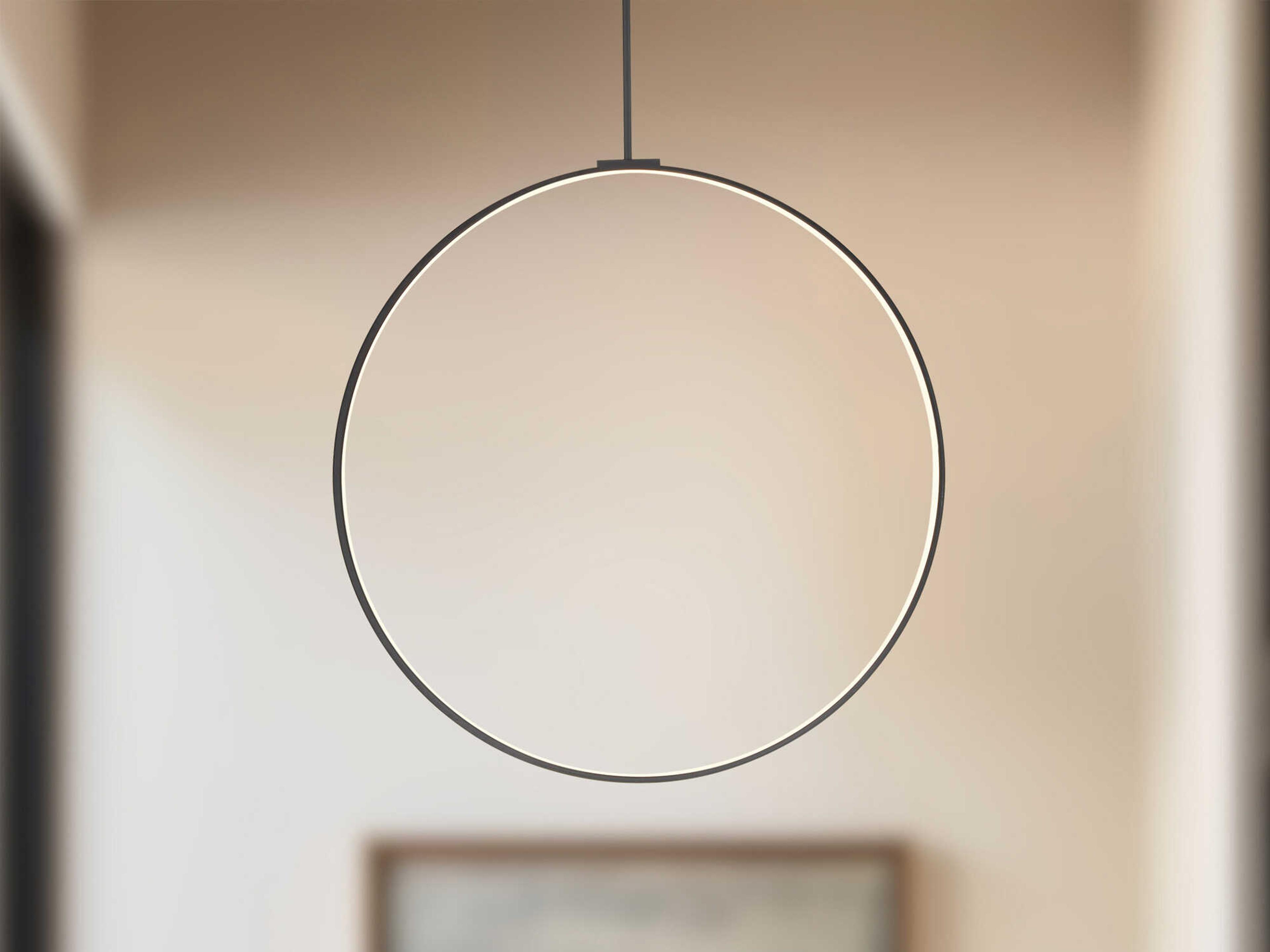 Kuzco Lighting Cirque Black Round Island Pendant