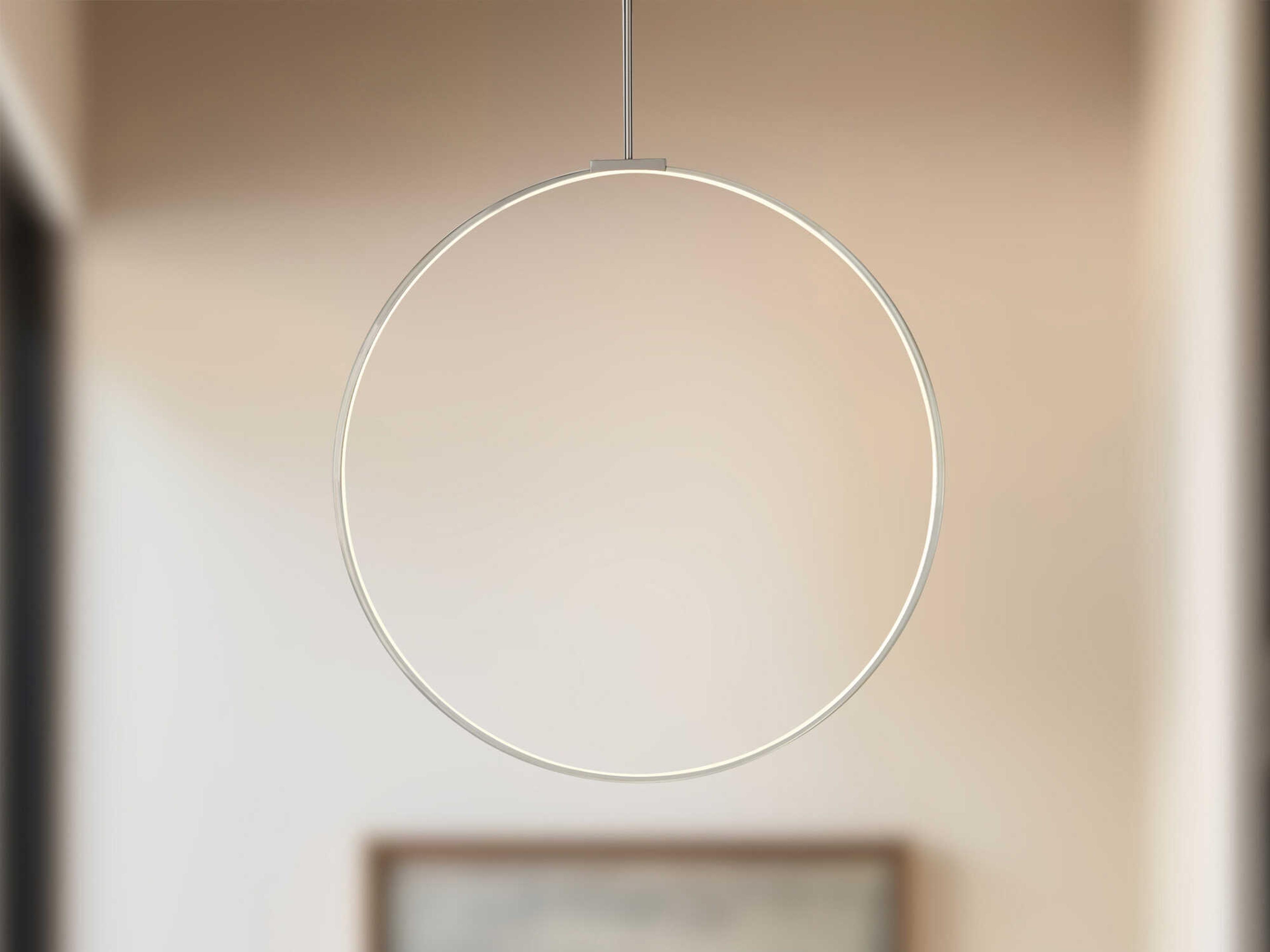 Kuzco Lighting Cirque Brushed Nickel Round Island Pendant