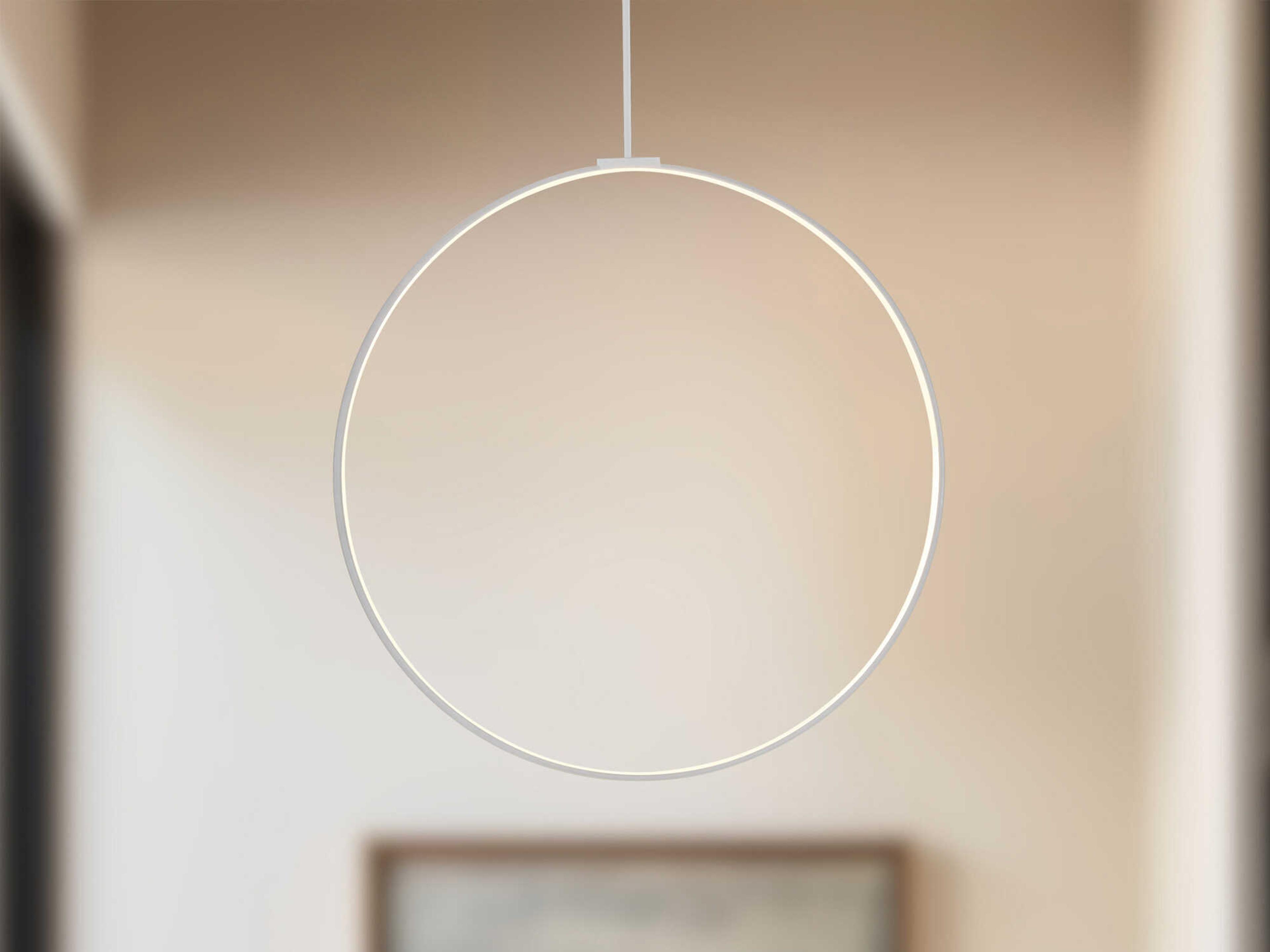 Kuzco Lighting Cirque White Round Island Pendant