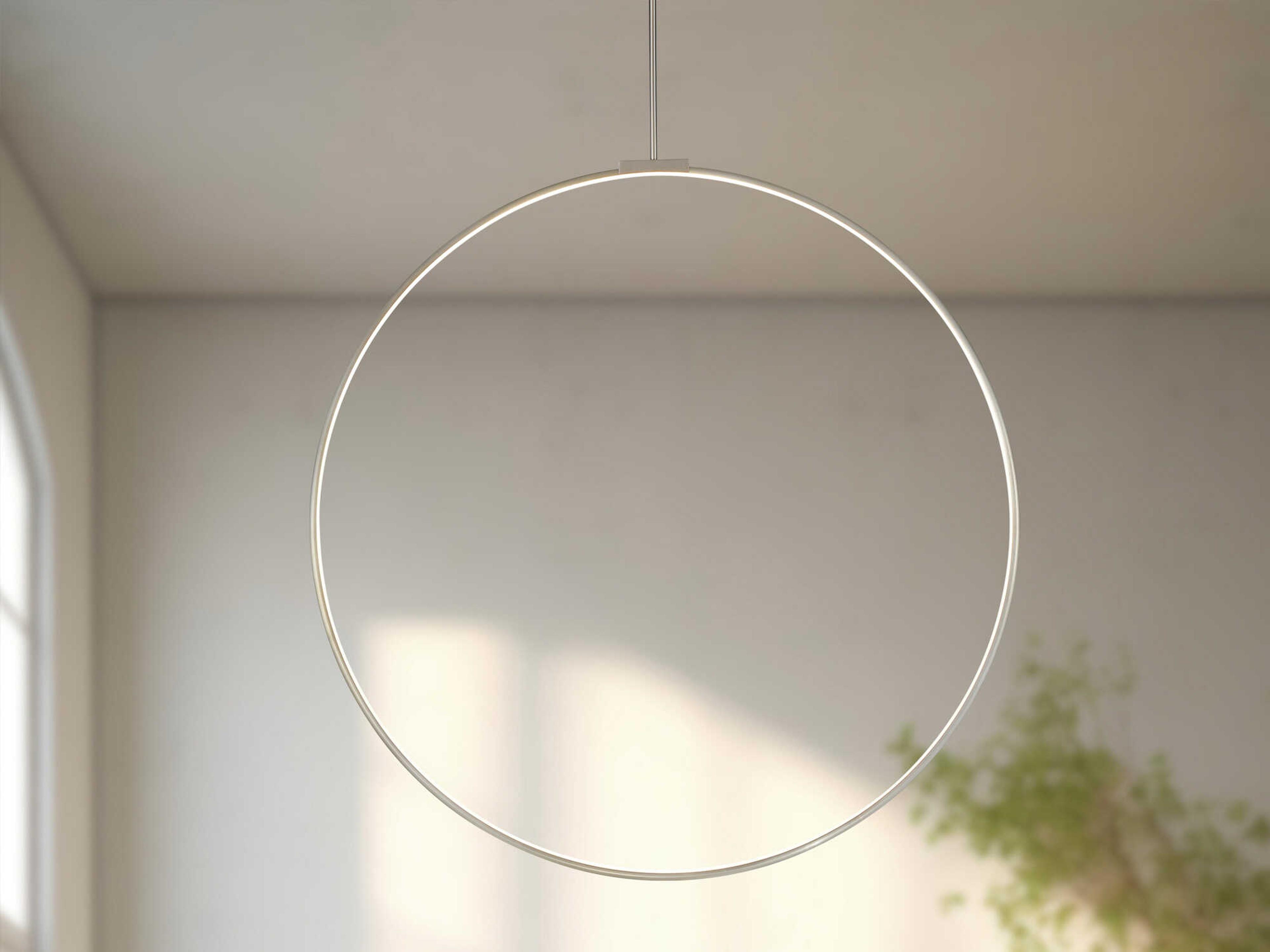 Kuzco Lighting Cirque Brushed Nickel Round Island Pendant