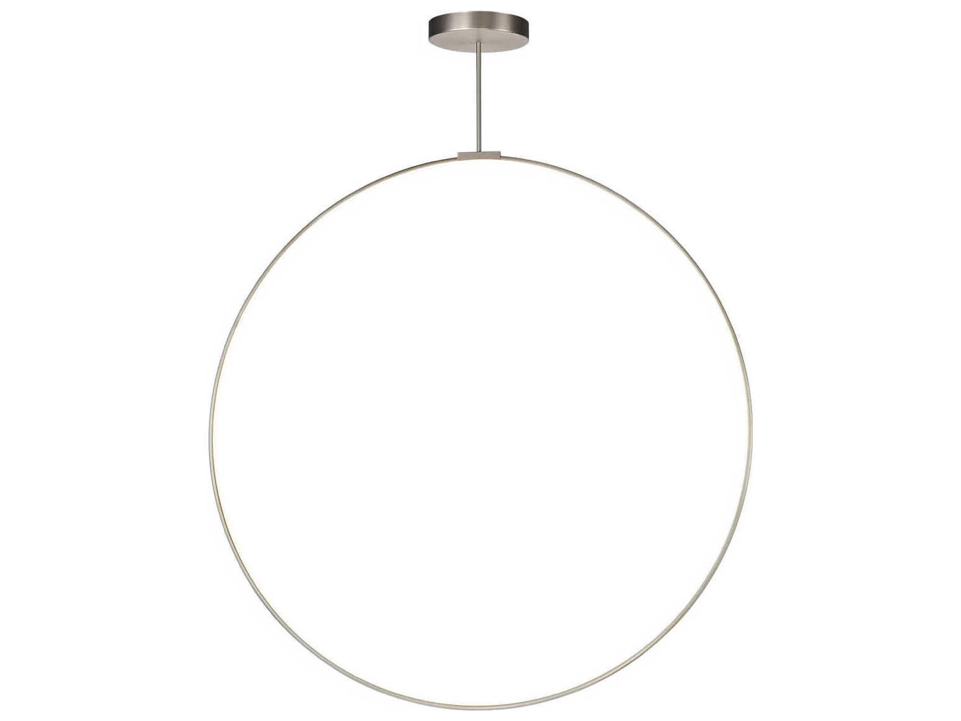 Cirque Brushed Nickel Round Island Pendant