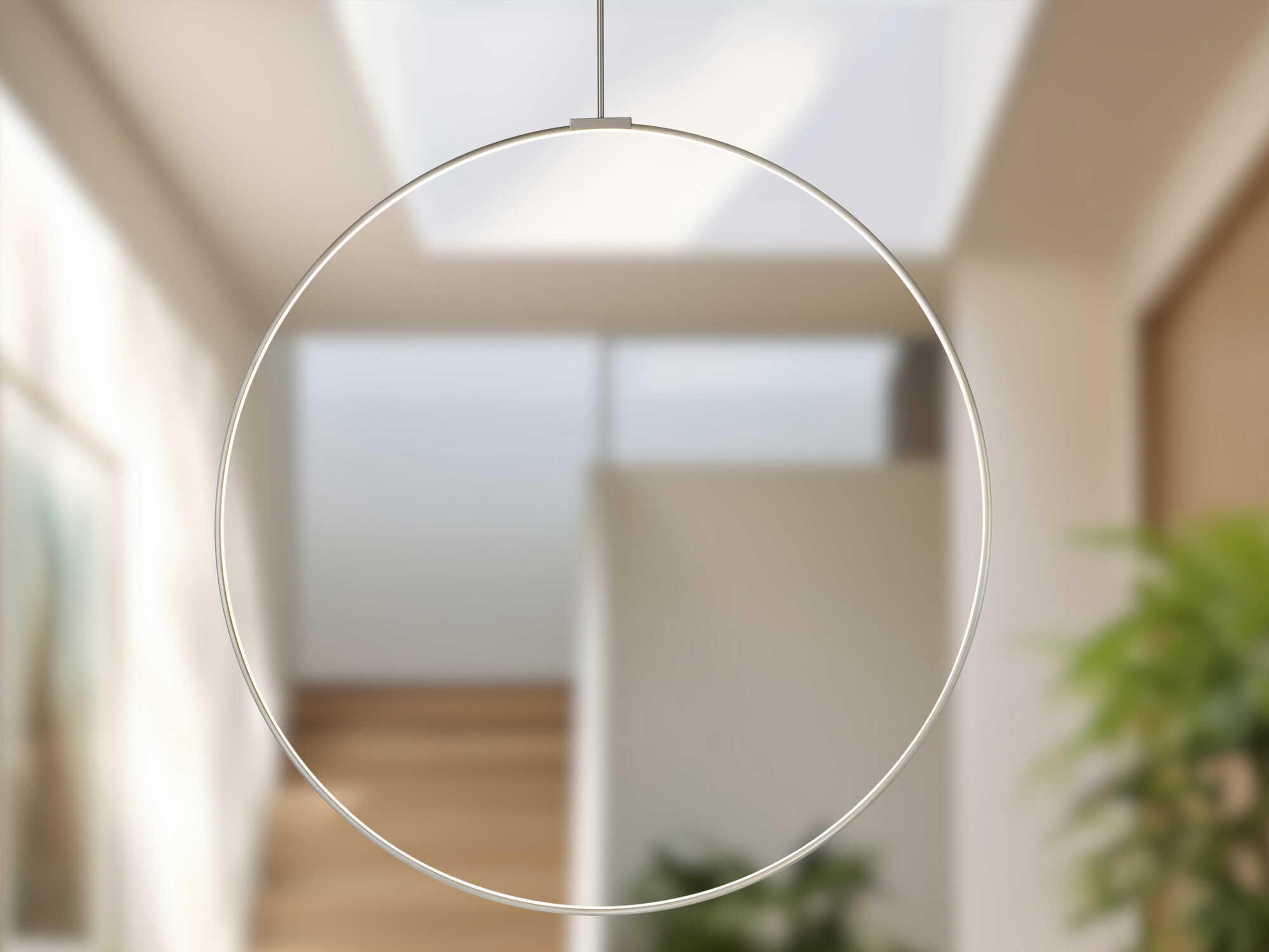 Kuzco Lighting Cirque Brushed Nickel Round Island Pendant