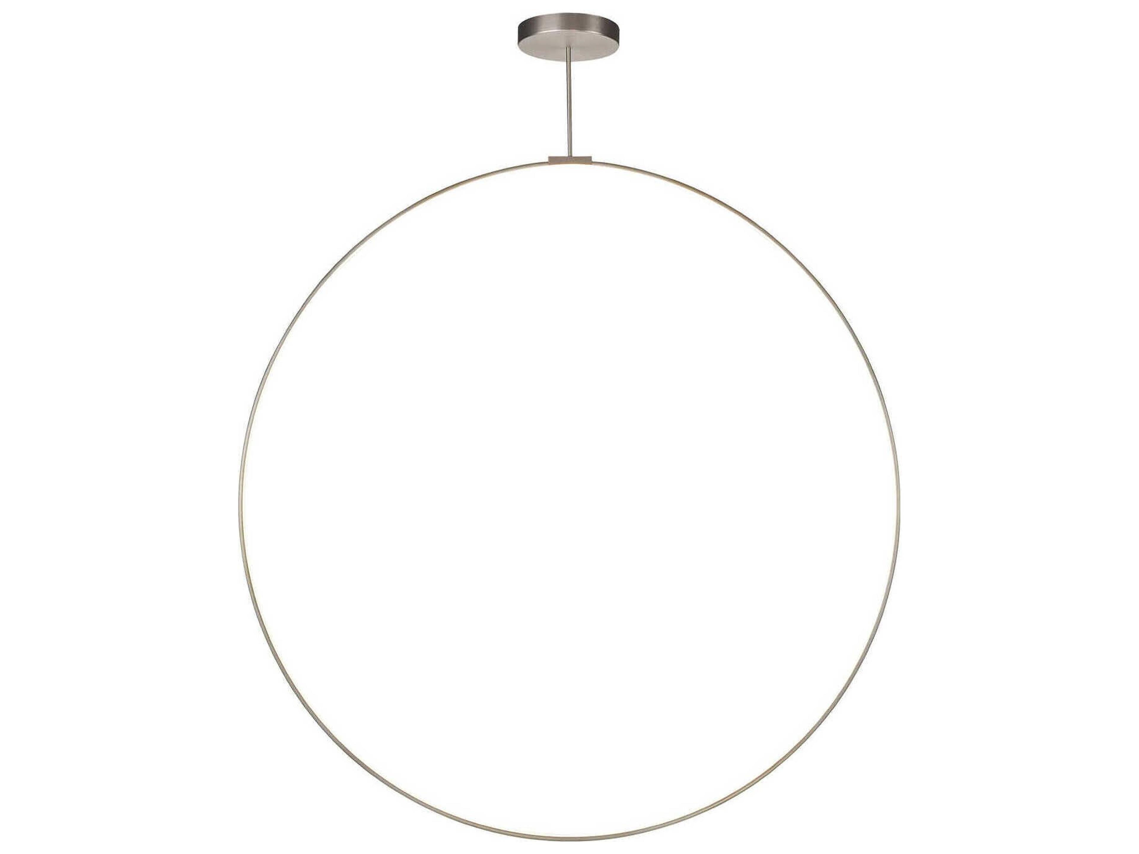 Cirque Brushed Nickel Round Island Pendant
