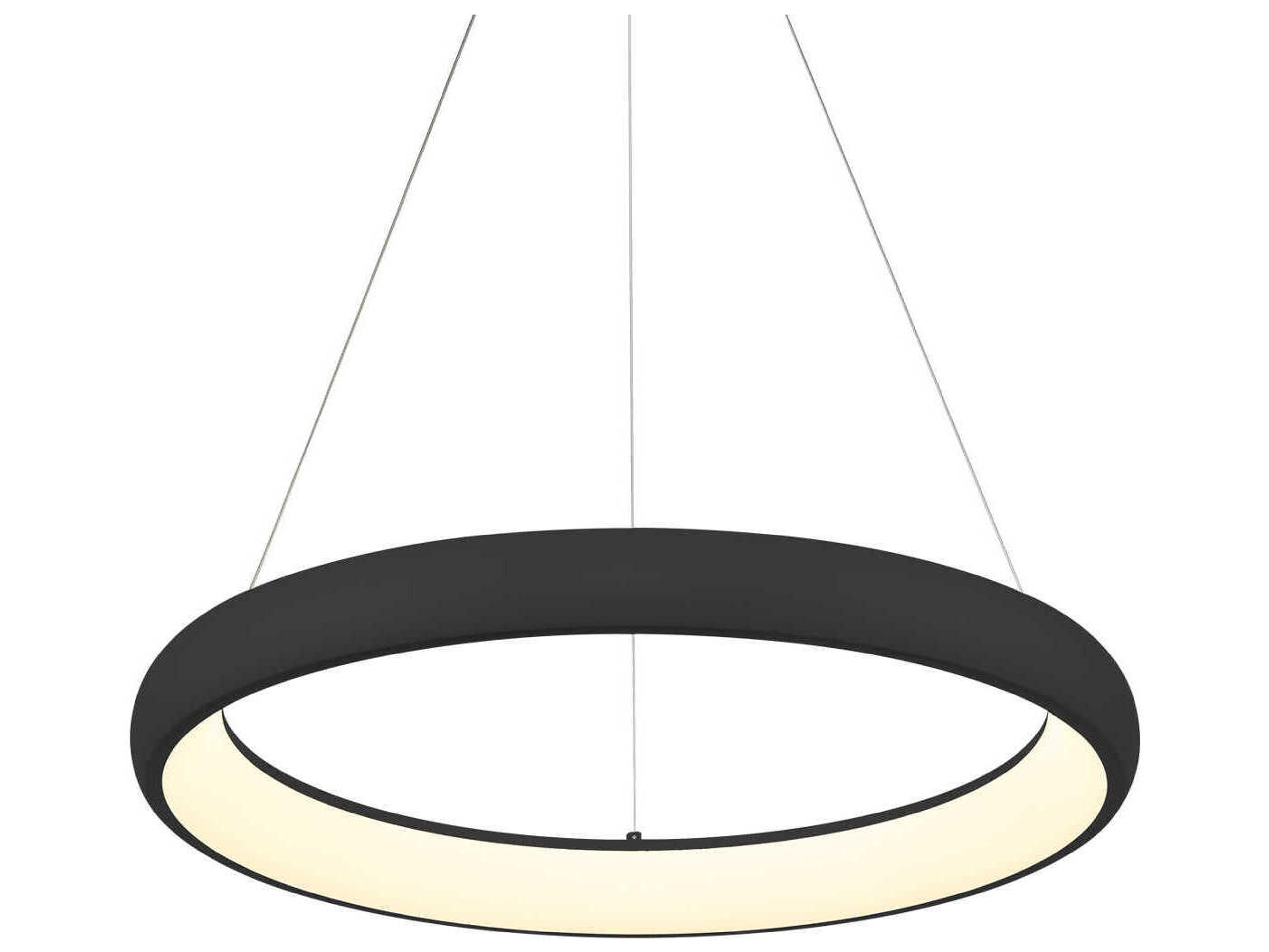 Cortana Black Round Pendant