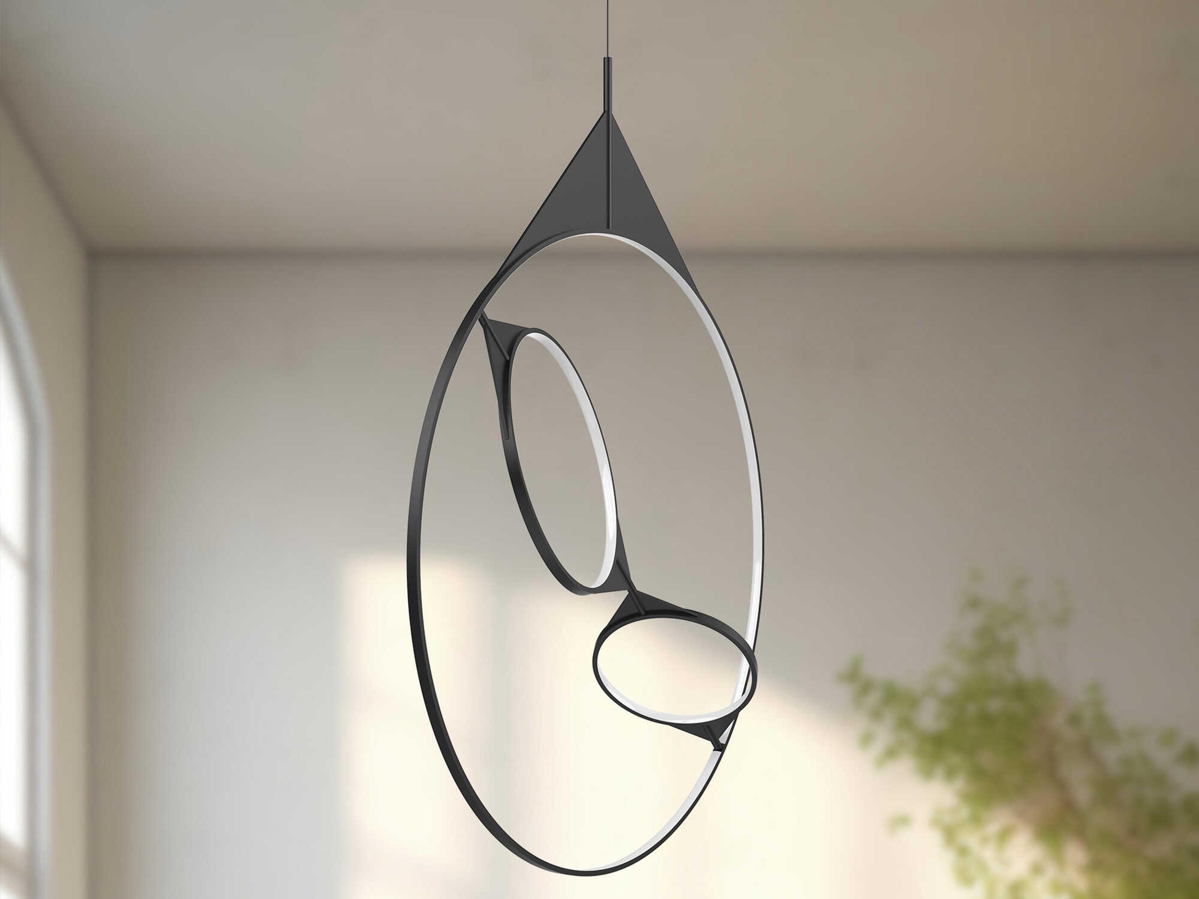 Kuzco Lighting Serif Black Geometric Pendant