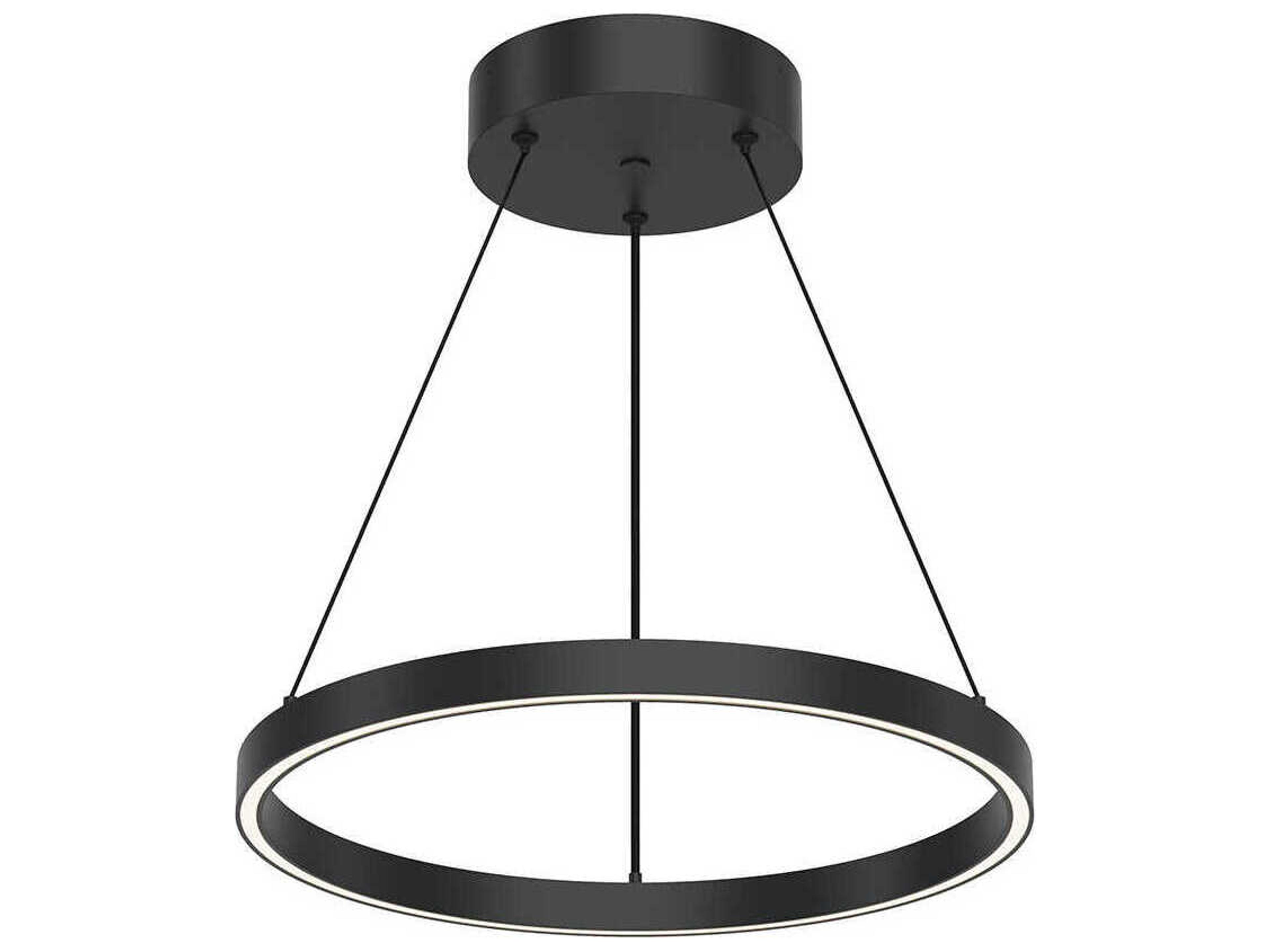 Cerchio Black Round Pendant