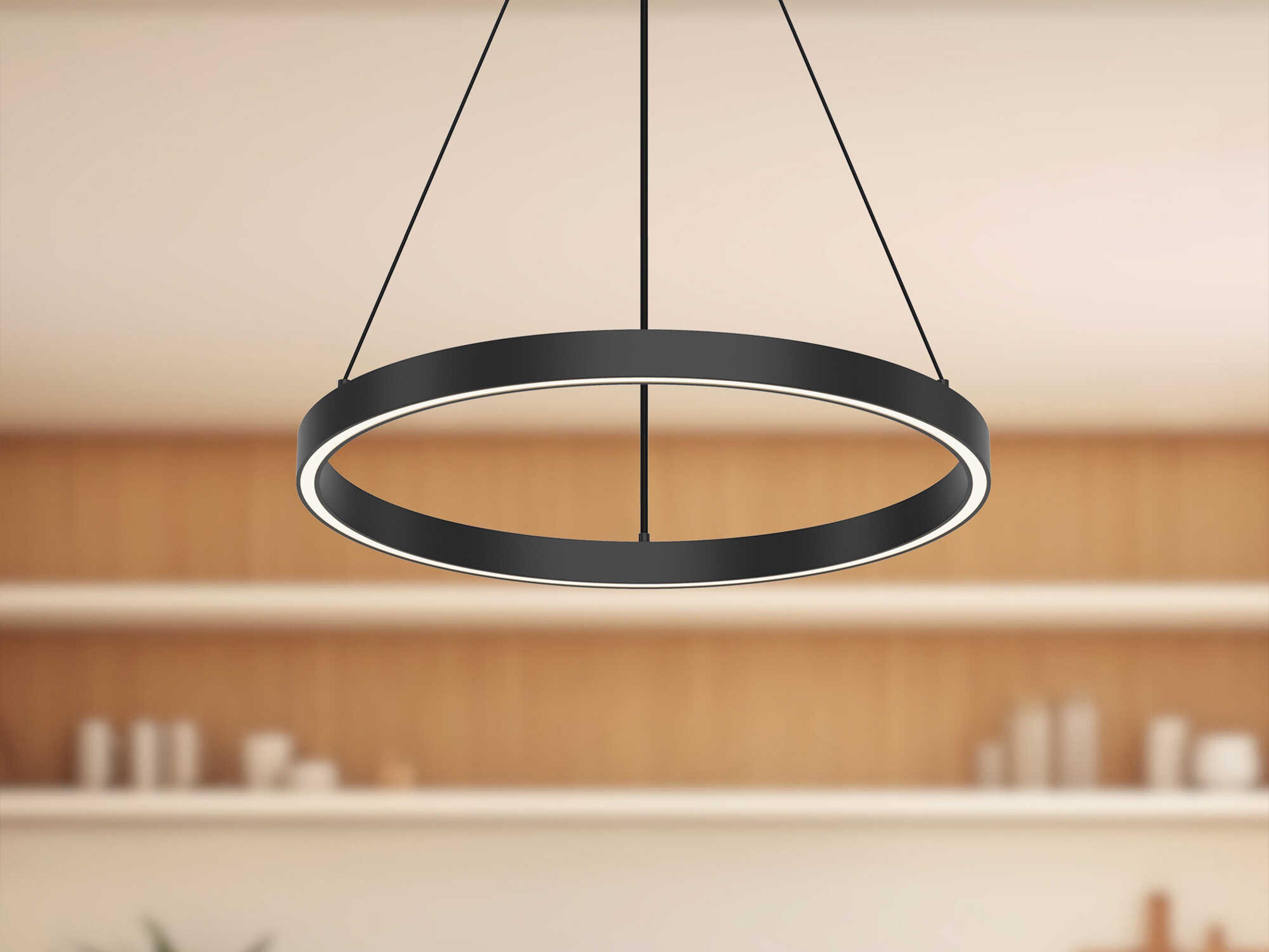 Kuzco Lighting Cerchio Black Round Pendant