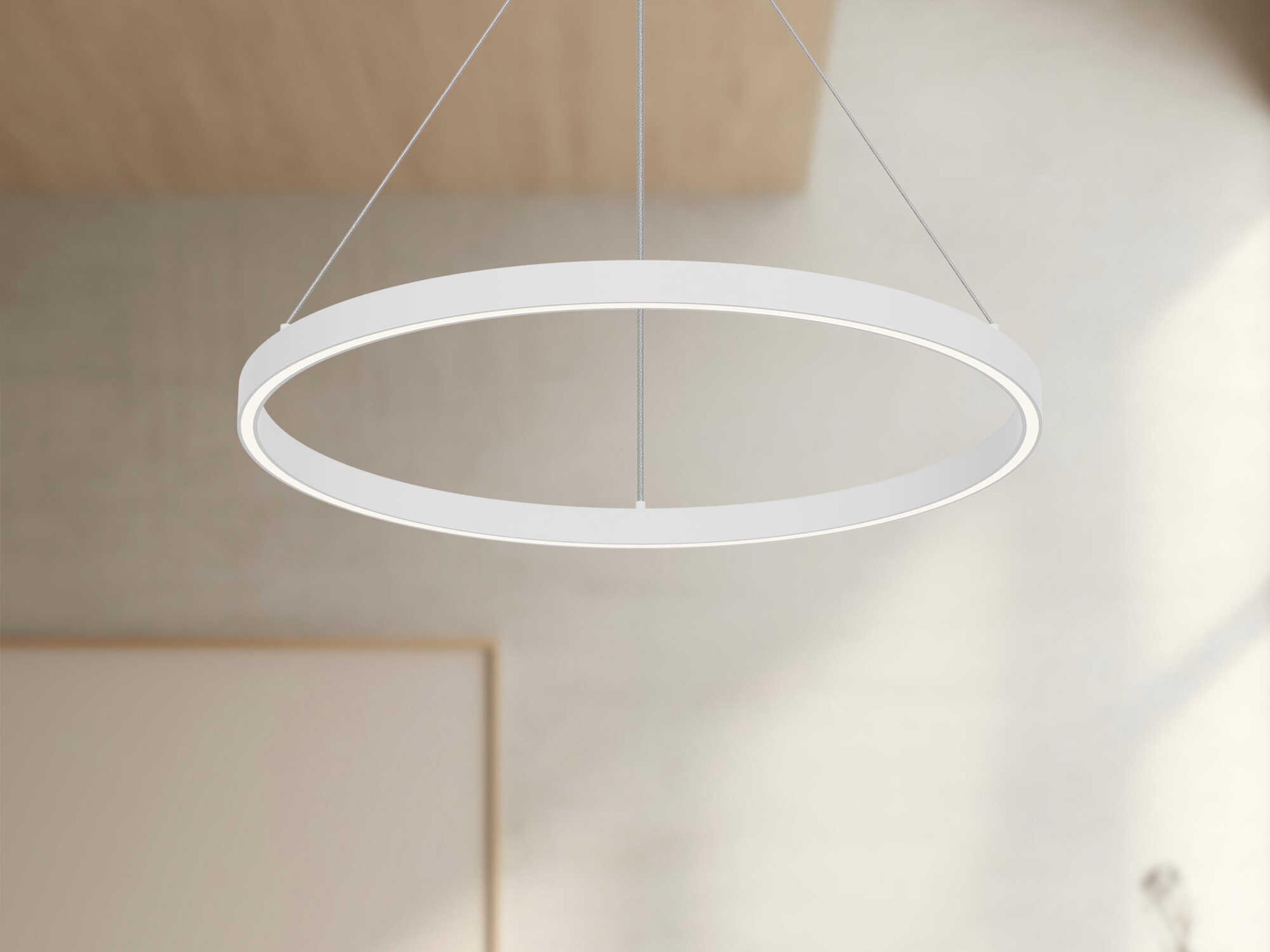 Kuzco Lighting Cerchio White Round Pendant