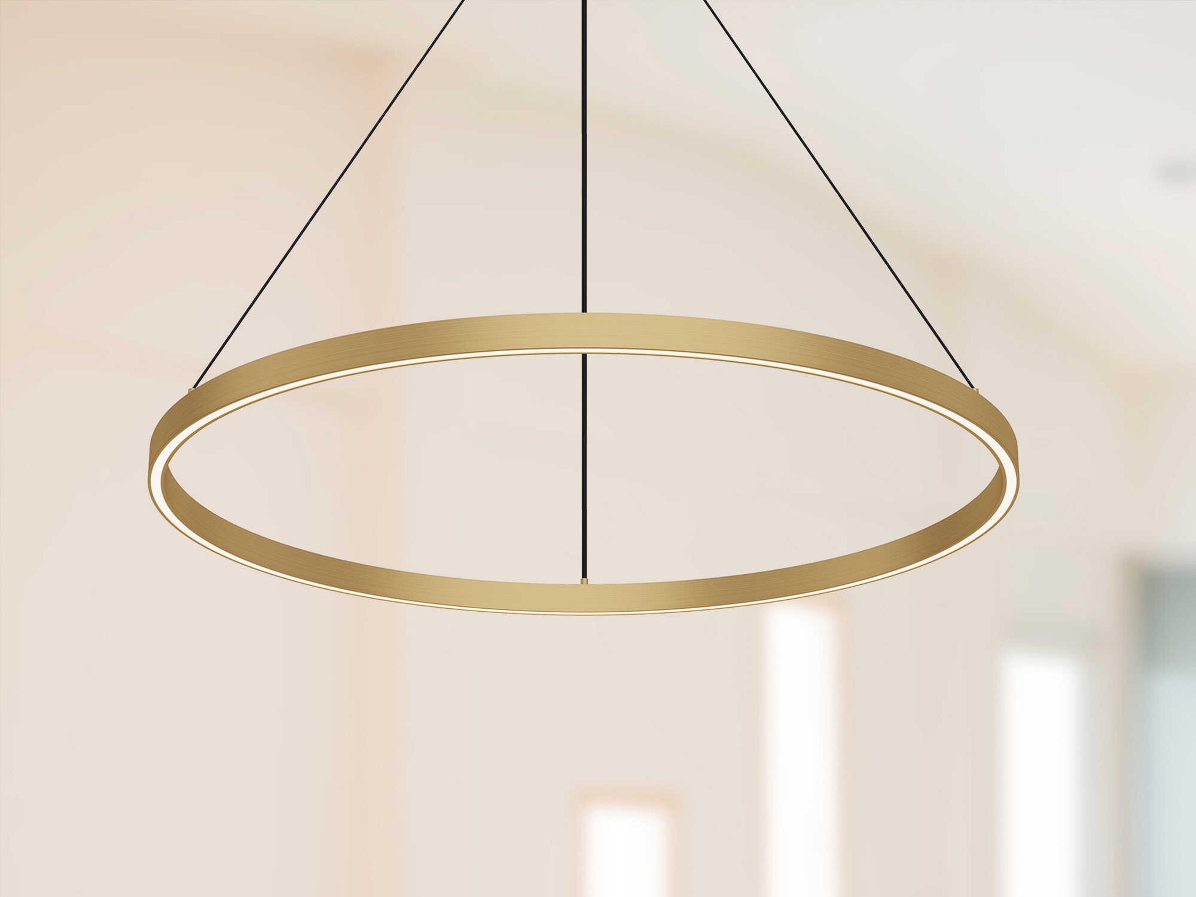 Kuzco Lighting Cerchio Brushed Gold Round Pendant