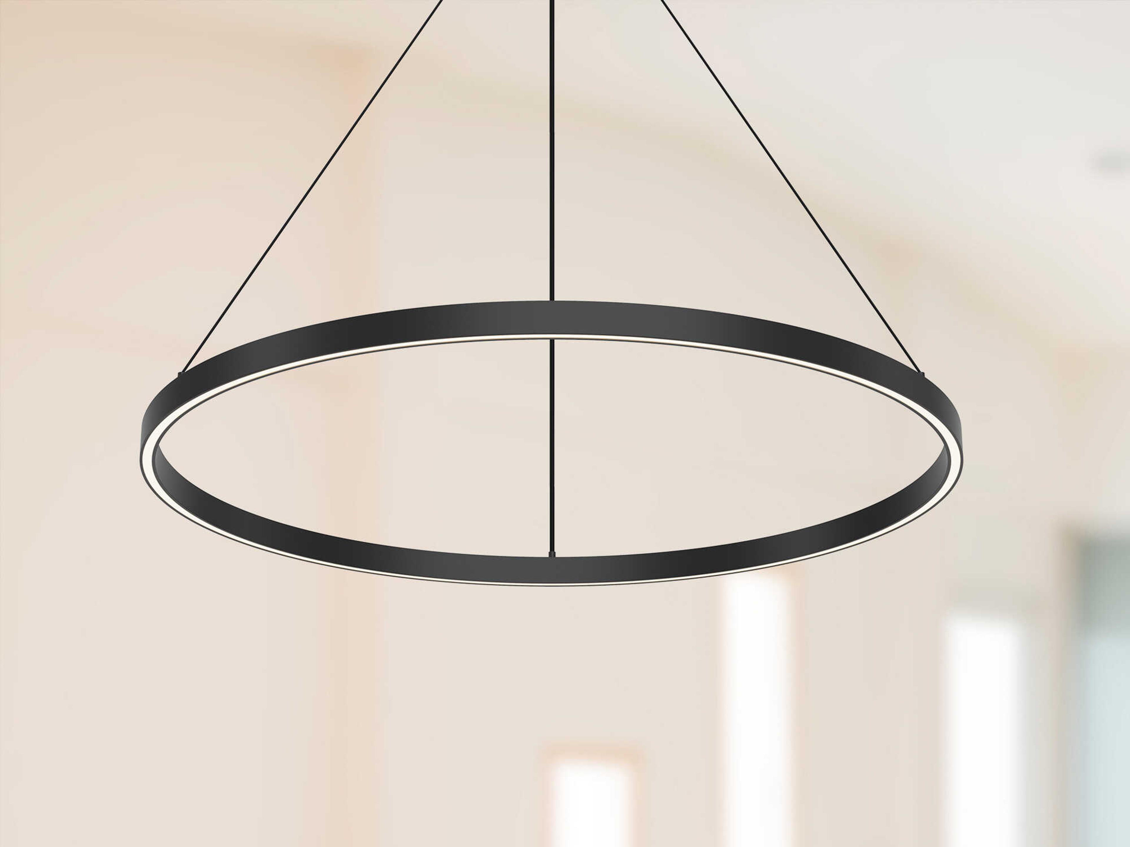 Kuzco Lighting Cerchio Black Round Pendant