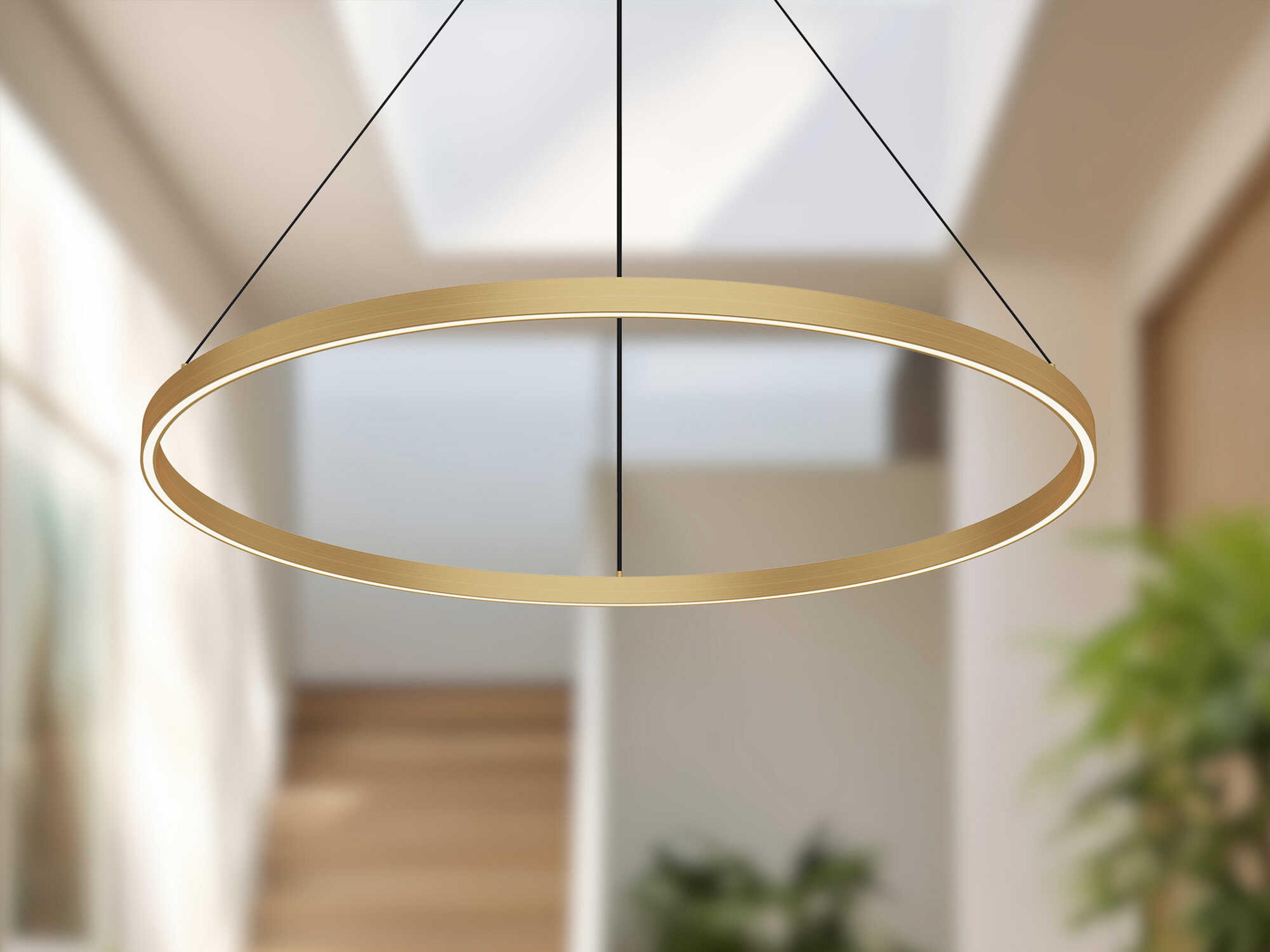 Kuzco Lighting Cerchio Brushed Gold Round Pendant