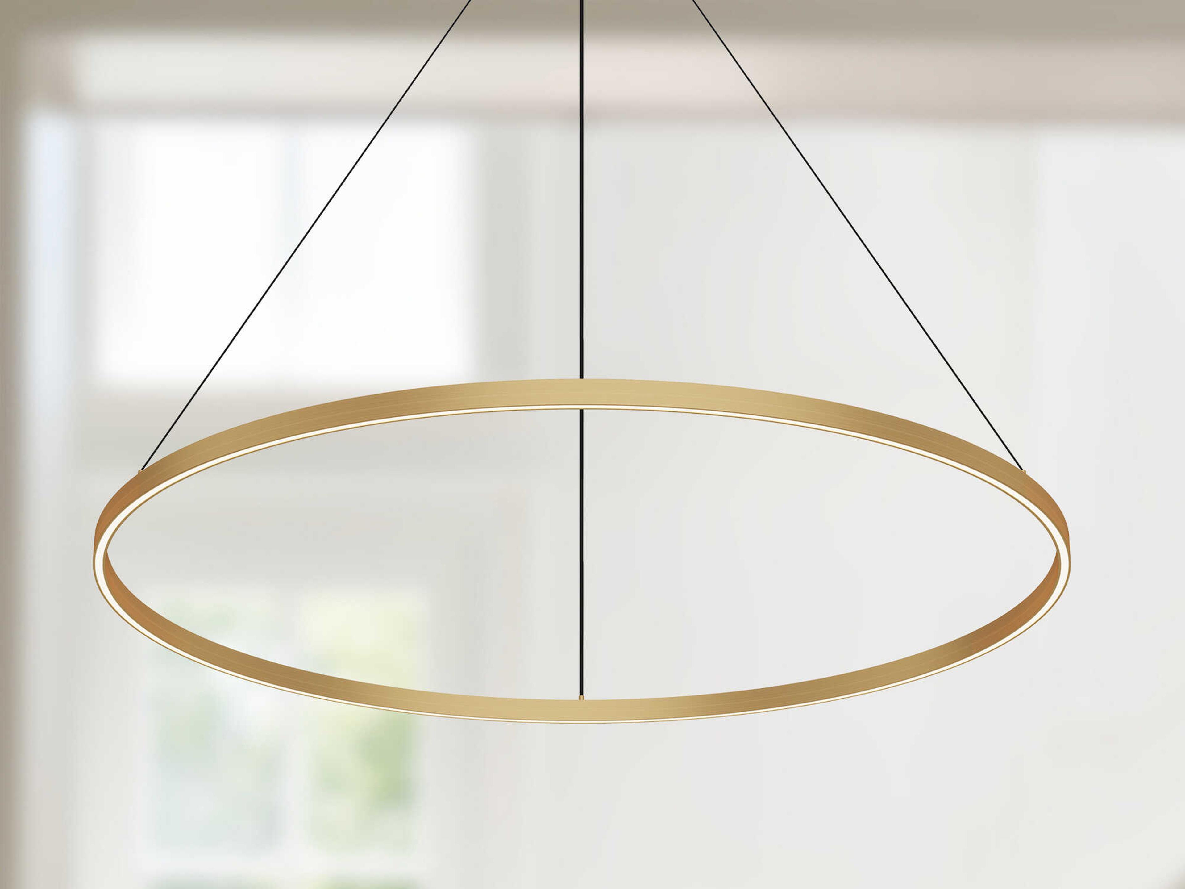Kuzco Lighting Cerchio Brushed Gold Round Pendant