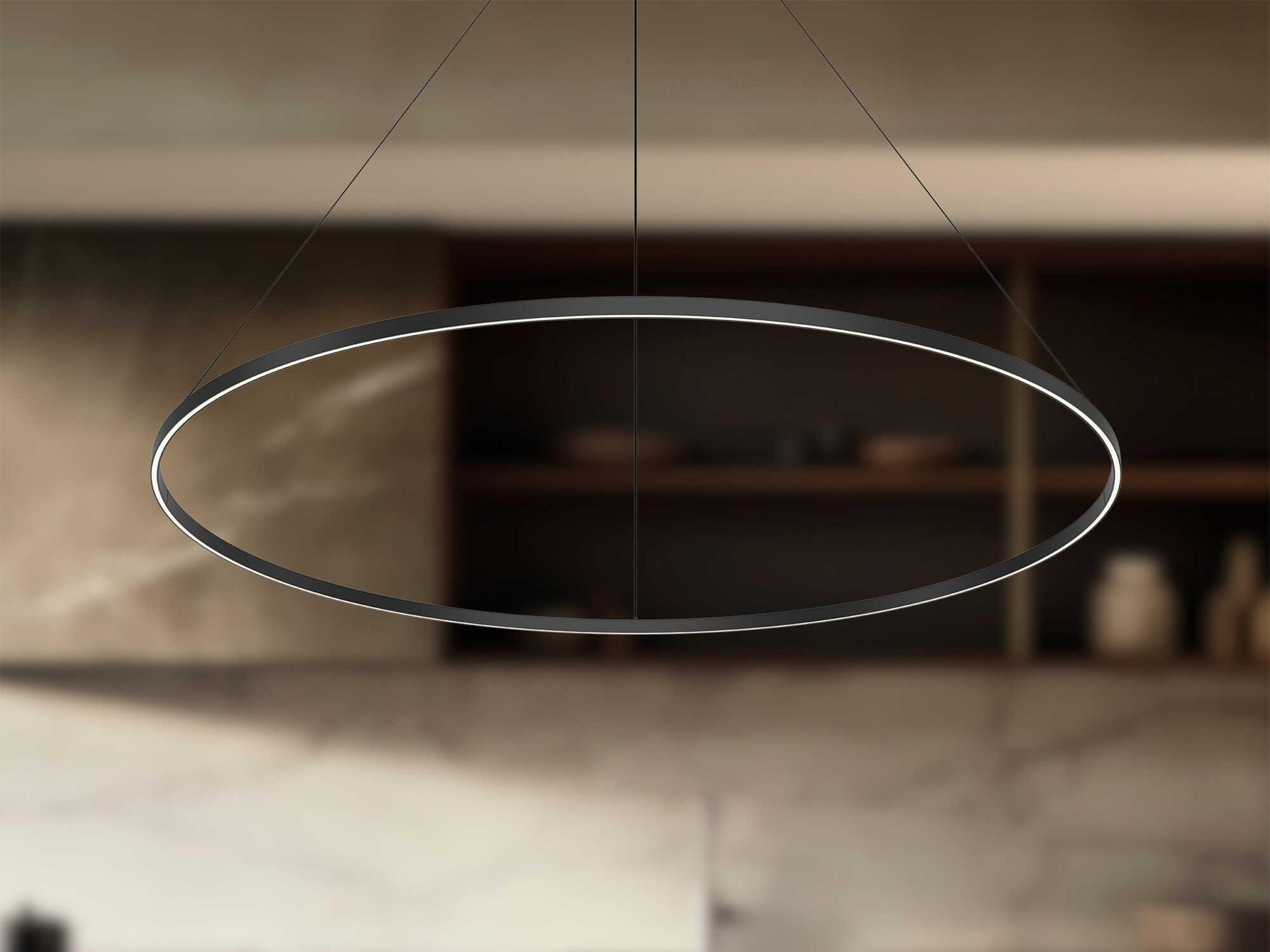 Kuzco Lighting Cerchio Black Round Pendant